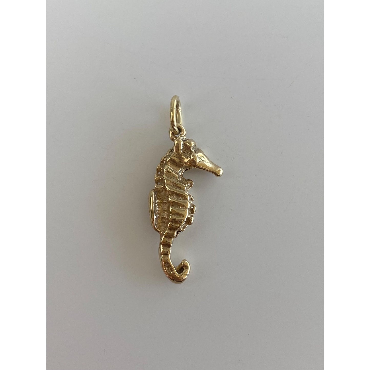 Vintage Solid 10k Yellow Gold Seahorse Charm