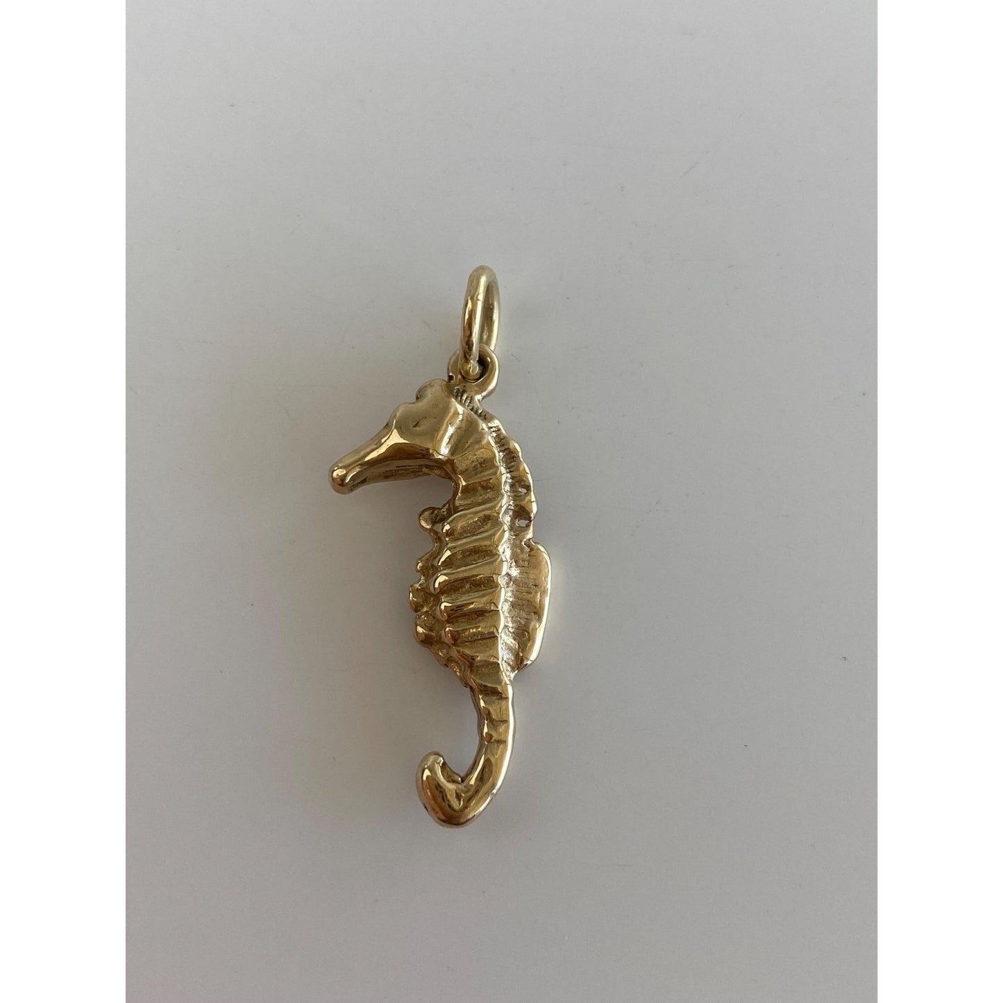 Vintage Solid 10k Yellow Gold Seahorse Charm