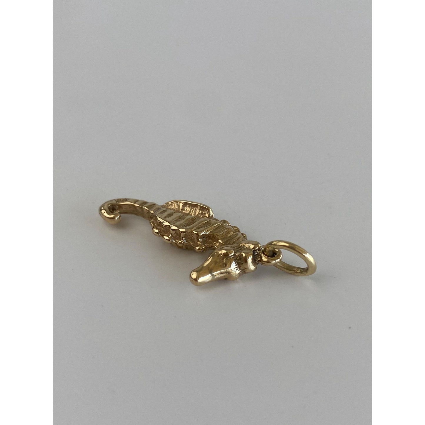 Vintage Solid 10k Yellow Gold Seahorse Charm