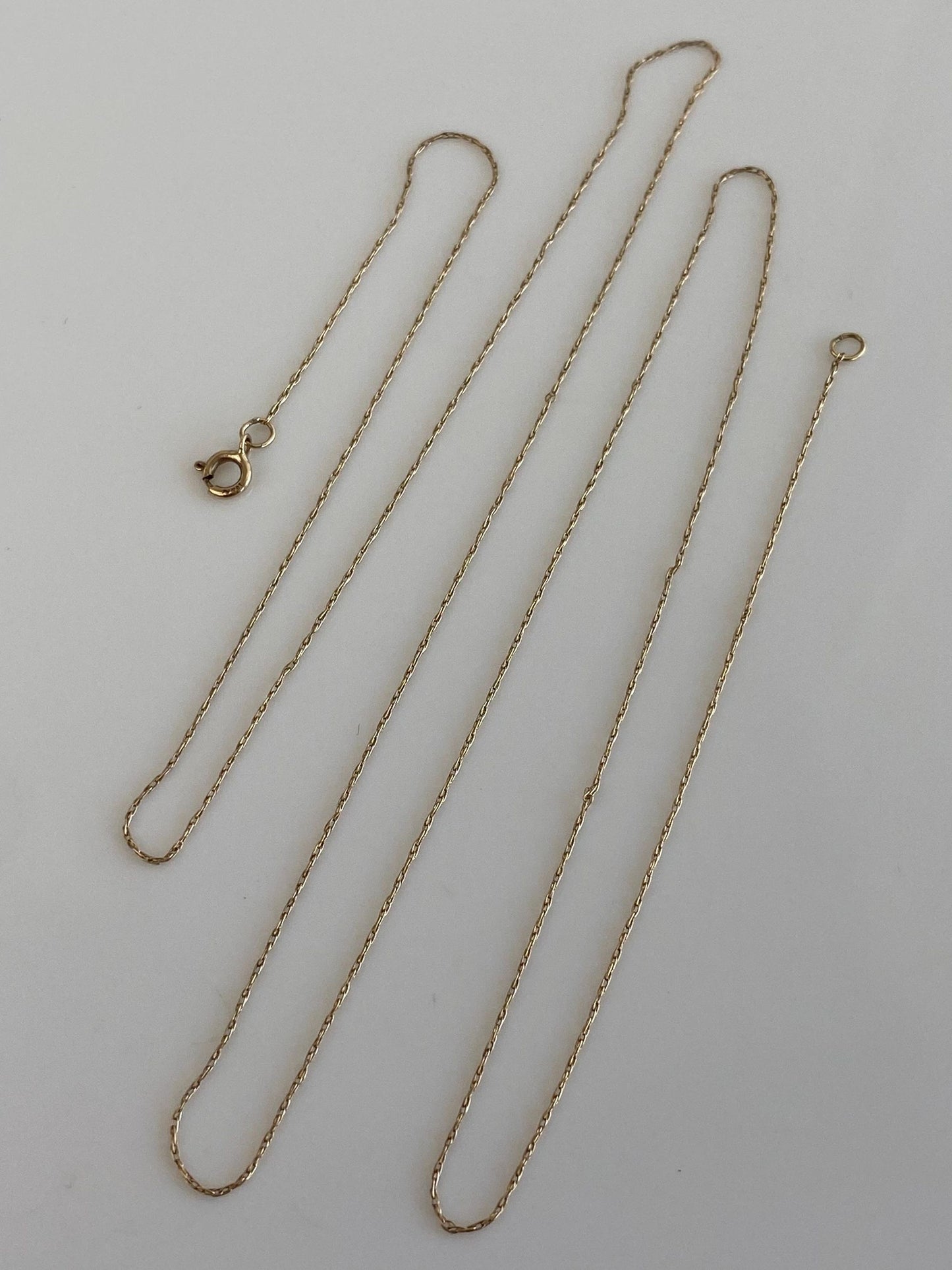 Vintage Solid 10k Yellow Gold Dainty Chain Necklace - 22.75 inches