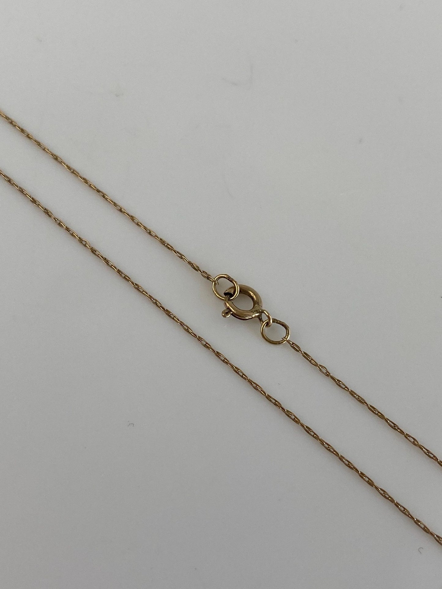 Vintage Solid 10k Yellow Gold Dainty Chain Necklace - 22.75 inches