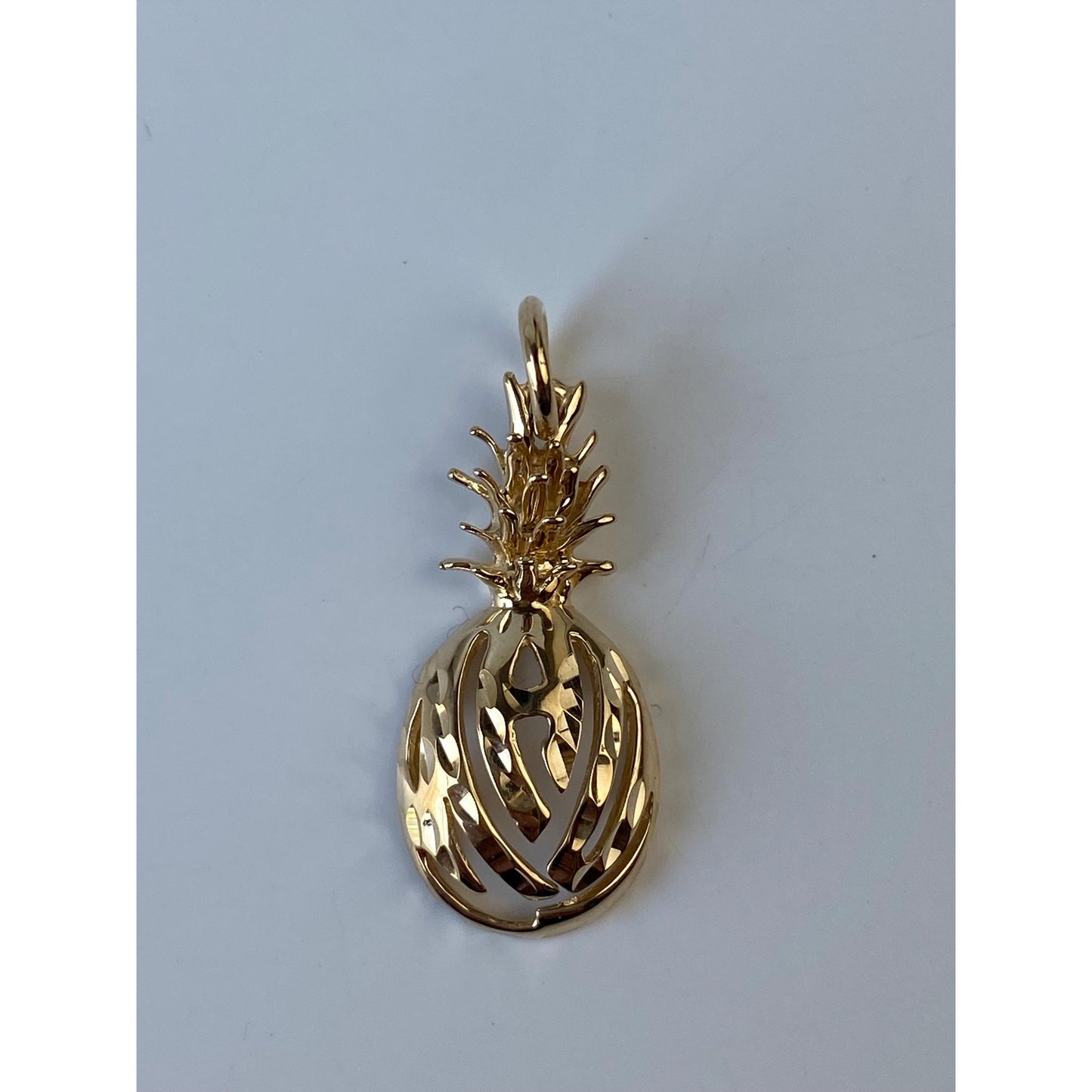 Vintage Solid 14k Yellow Gold Pineapple Charm