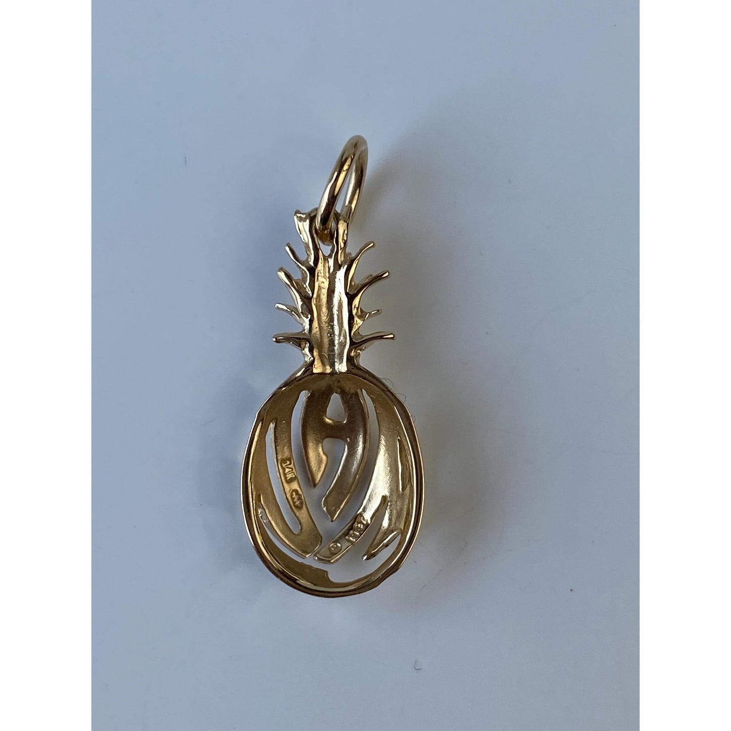 Vintage Solid 14k Yellow Gold Pineapple Charm