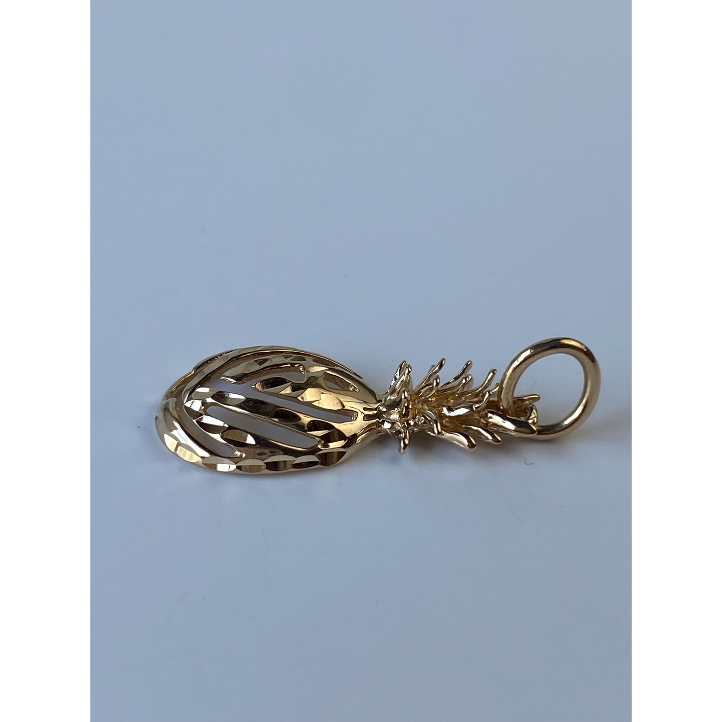 Vintage Solid 14k Yellow Gold Pineapple Charm