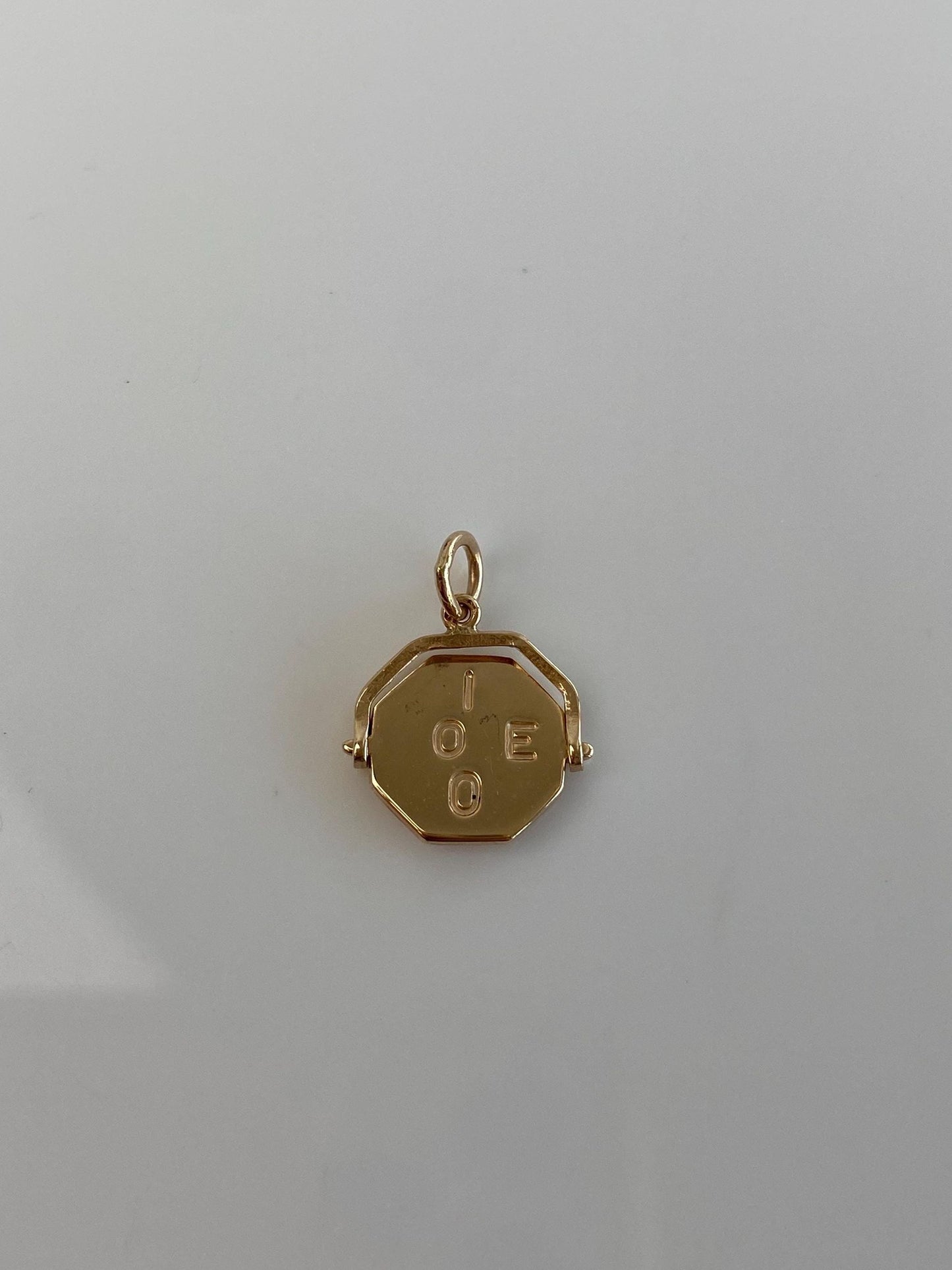 Vintage Solid 10k Yellow Gold 'I Love You' Charm