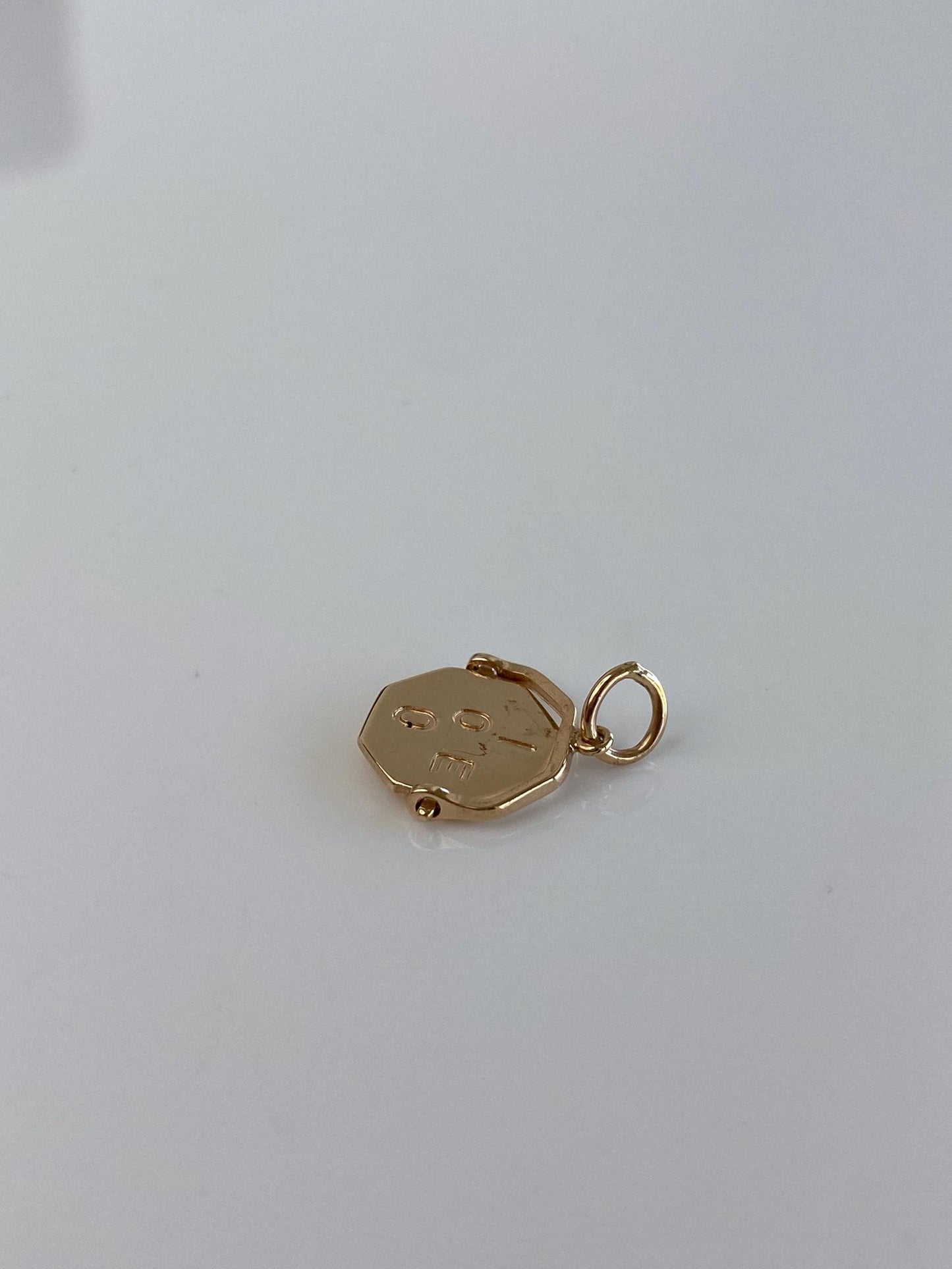 Vintage Solid 10k Yellow Gold 'I Love You' Charm
