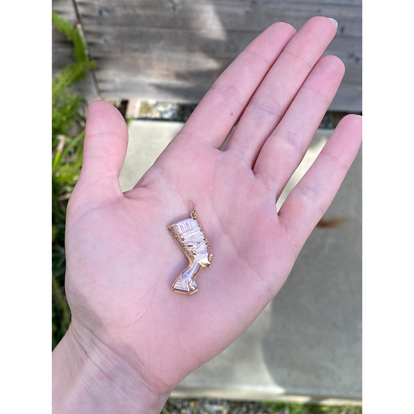 Vintage 14k Rose Gold Egyptian Nefertiti Charm