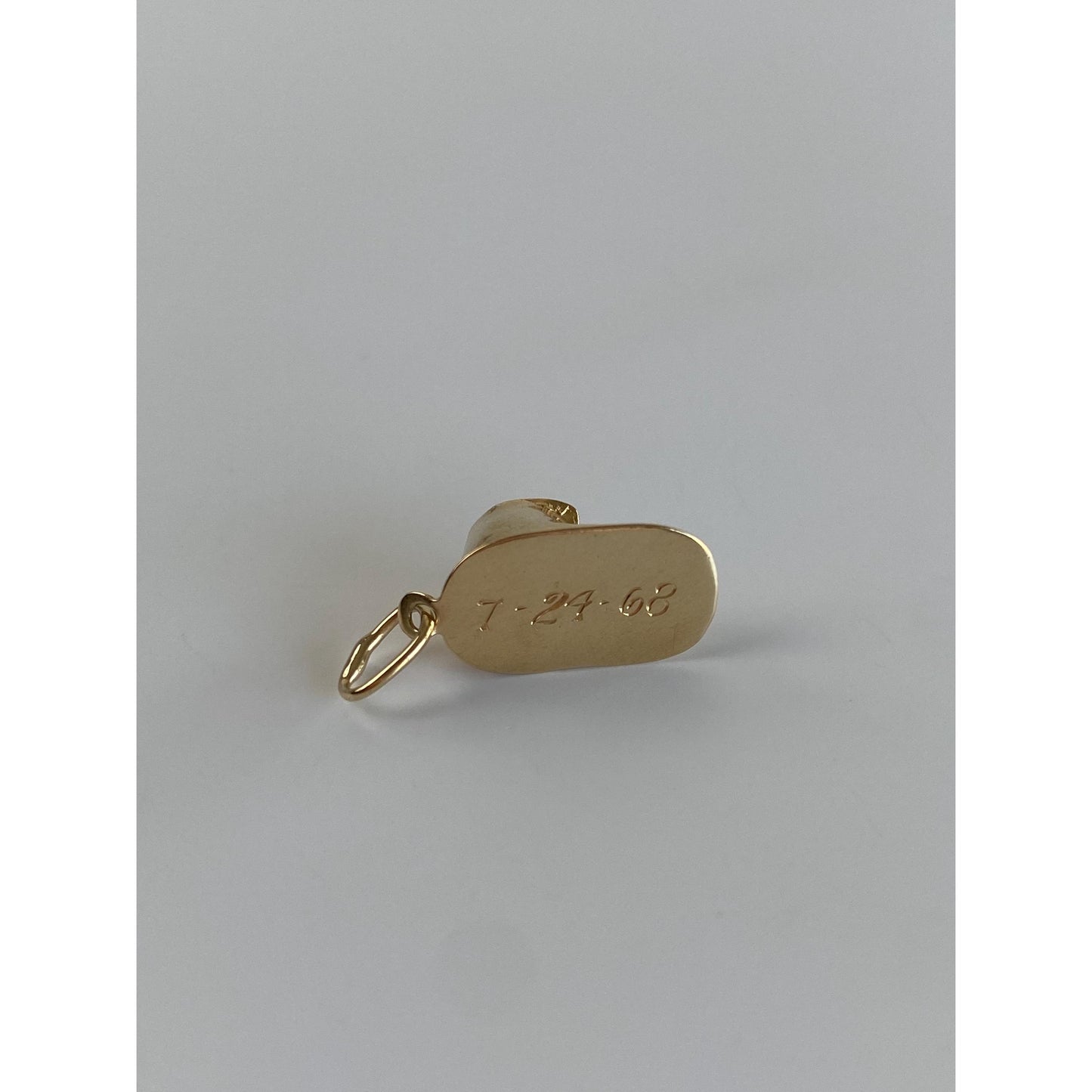 Vintage Solid 14k Yellow Gold Baby Shoe Charm