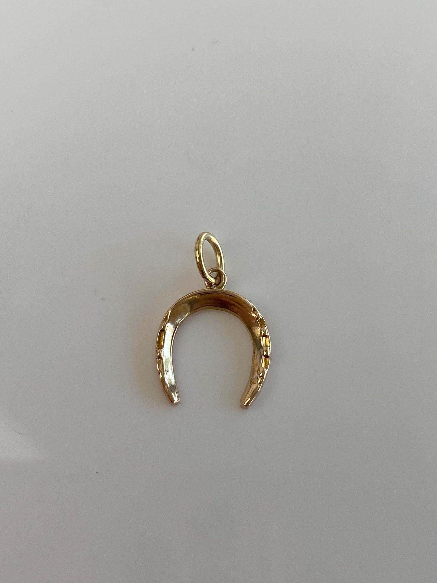 Vintage Solid 10k Yellow Gold Horseshoe Charm