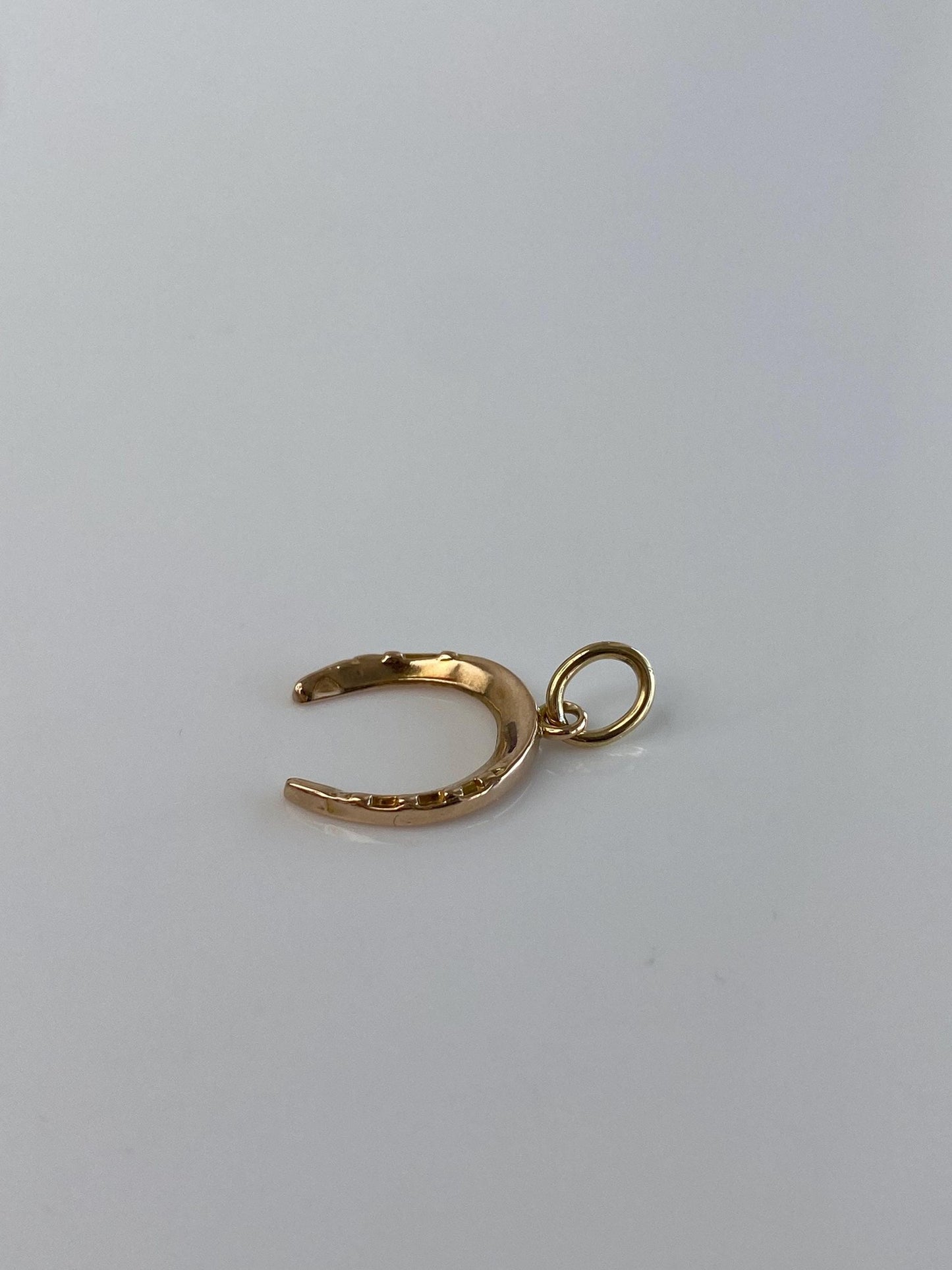 Vintage Solid 10k Yellow Gold Horseshoe Charm