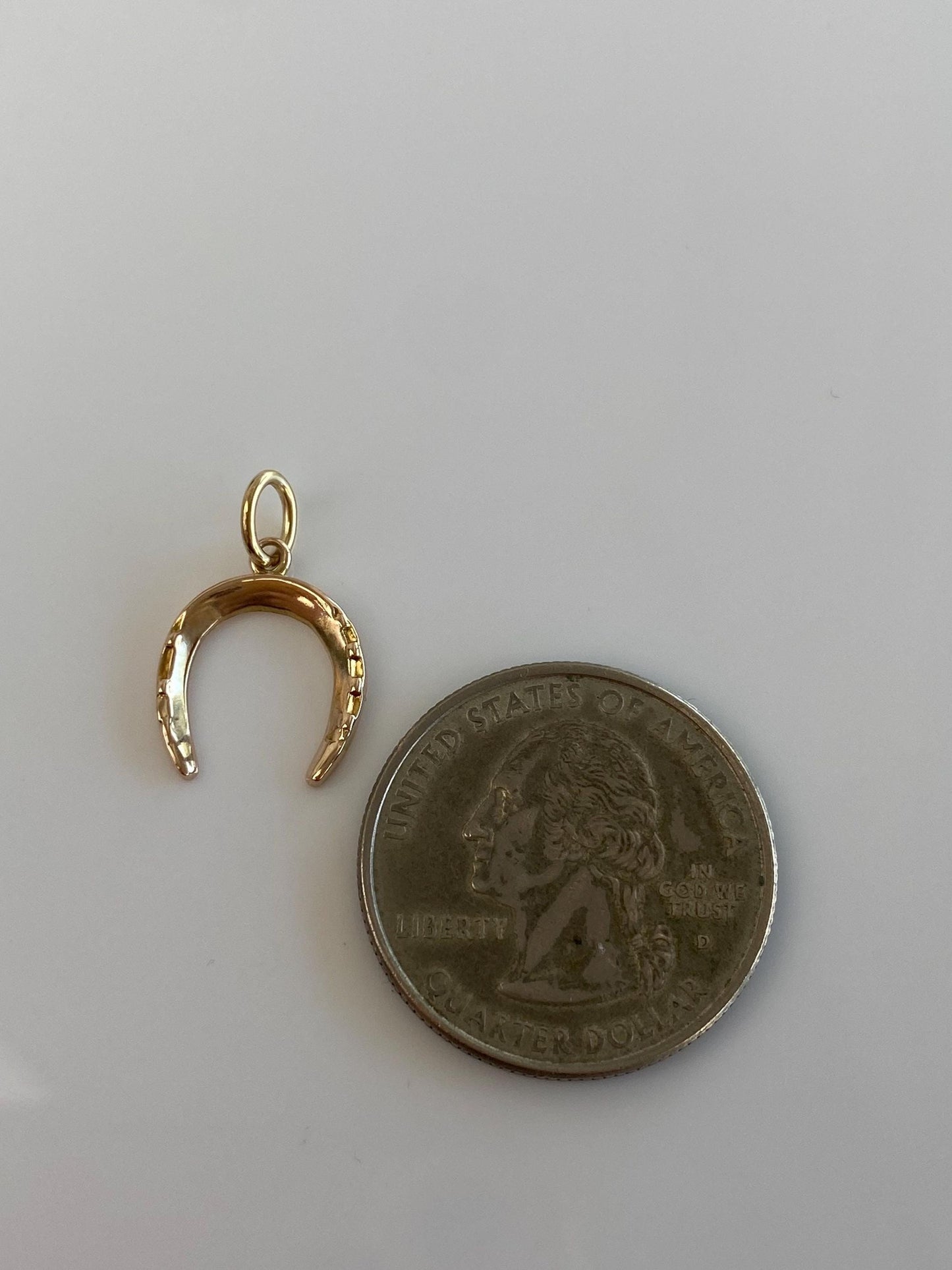 Vintage Solid 10k Yellow Gold Horseshoe Charm