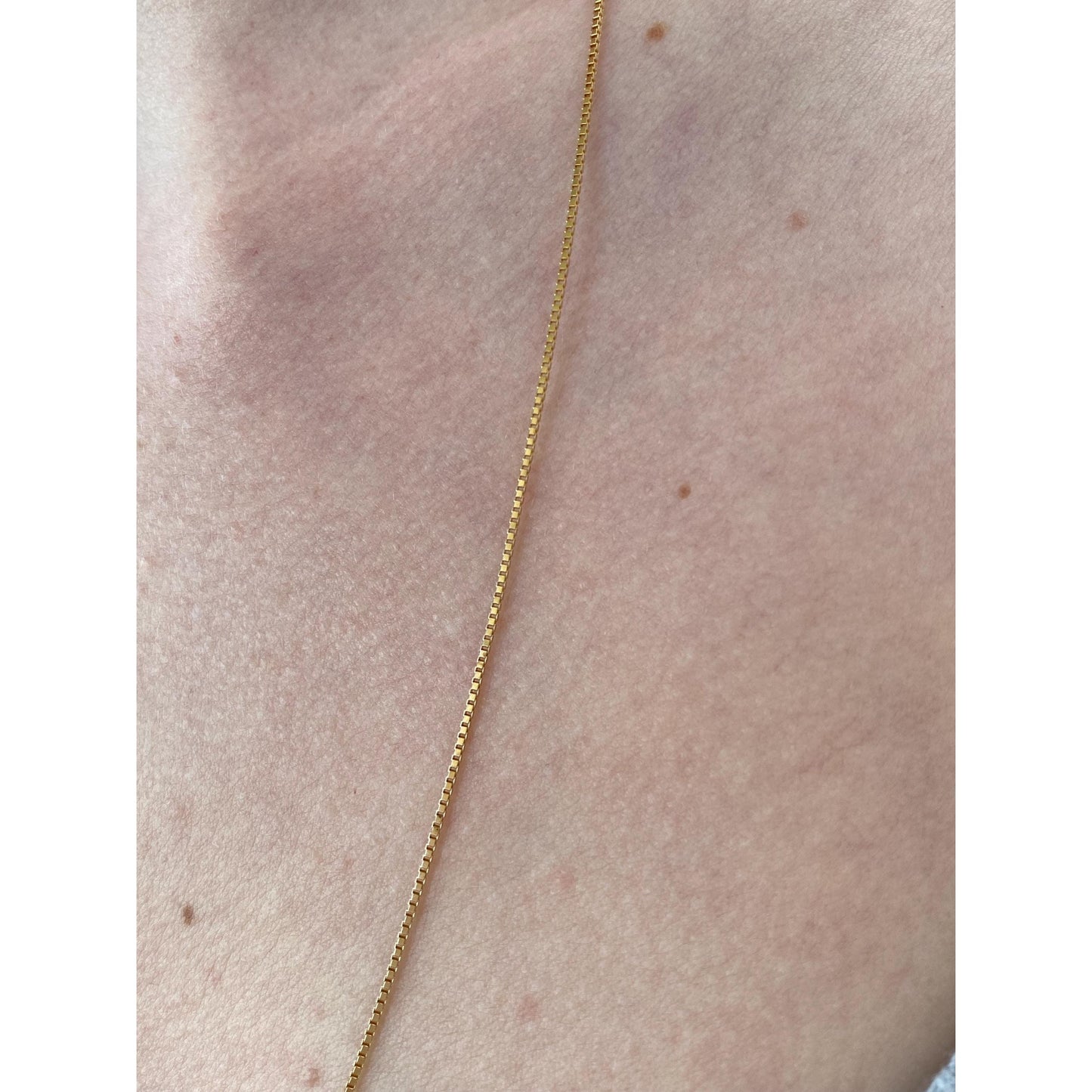 Vintage Solid 14k Yellow Gold Box Chain Necklace - 23.75 inches