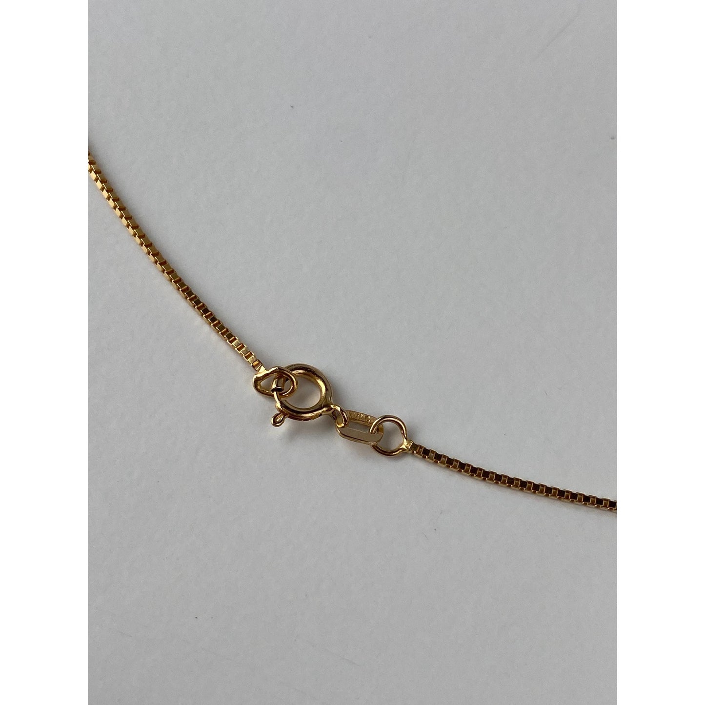 Vintage Solid 14k Yellow Gold Box Chain Necklace - 23.75 inches