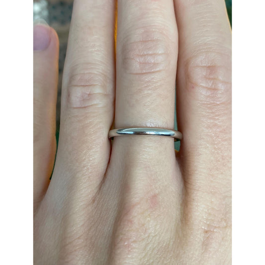 Tiffany & Co. Solid Platinum Ring Band - Size 7.25