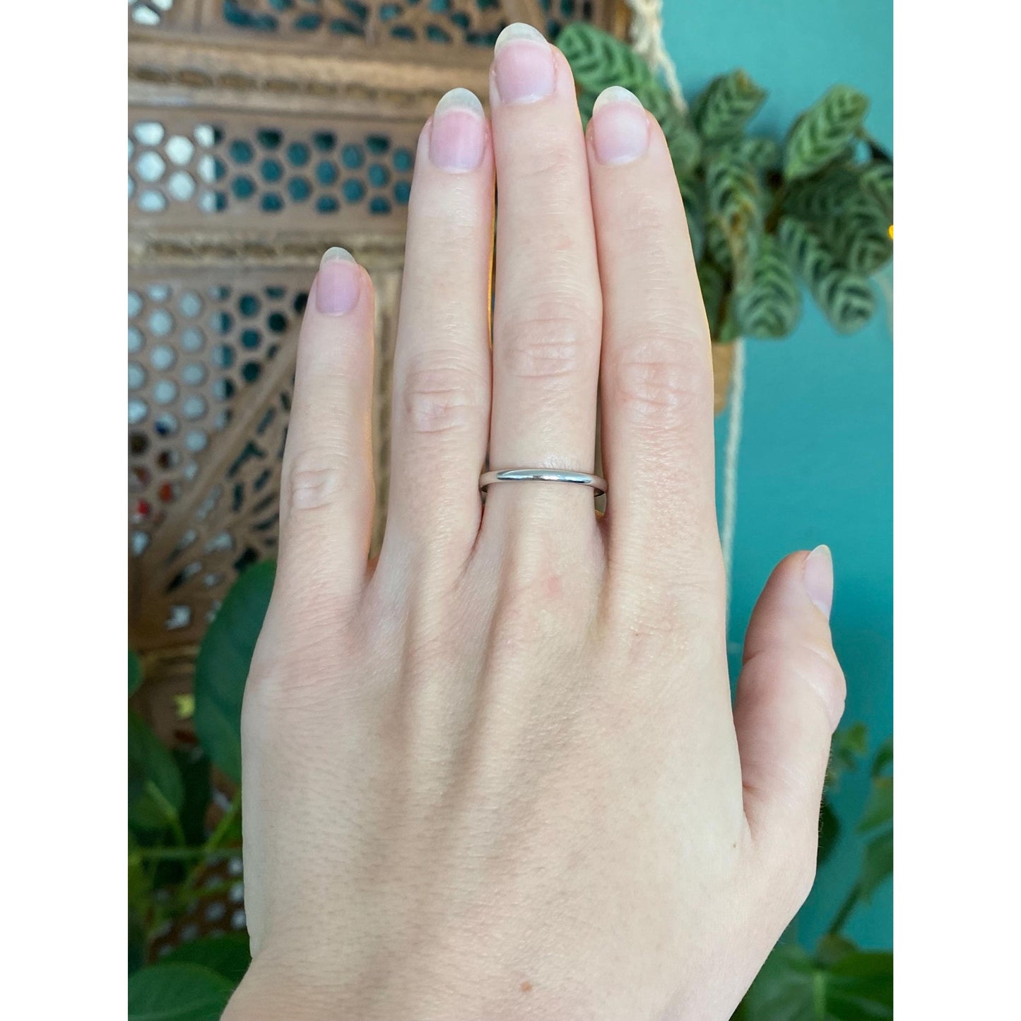 Tiffany & Co. Solid Platinum Ring Band - Size 7.25