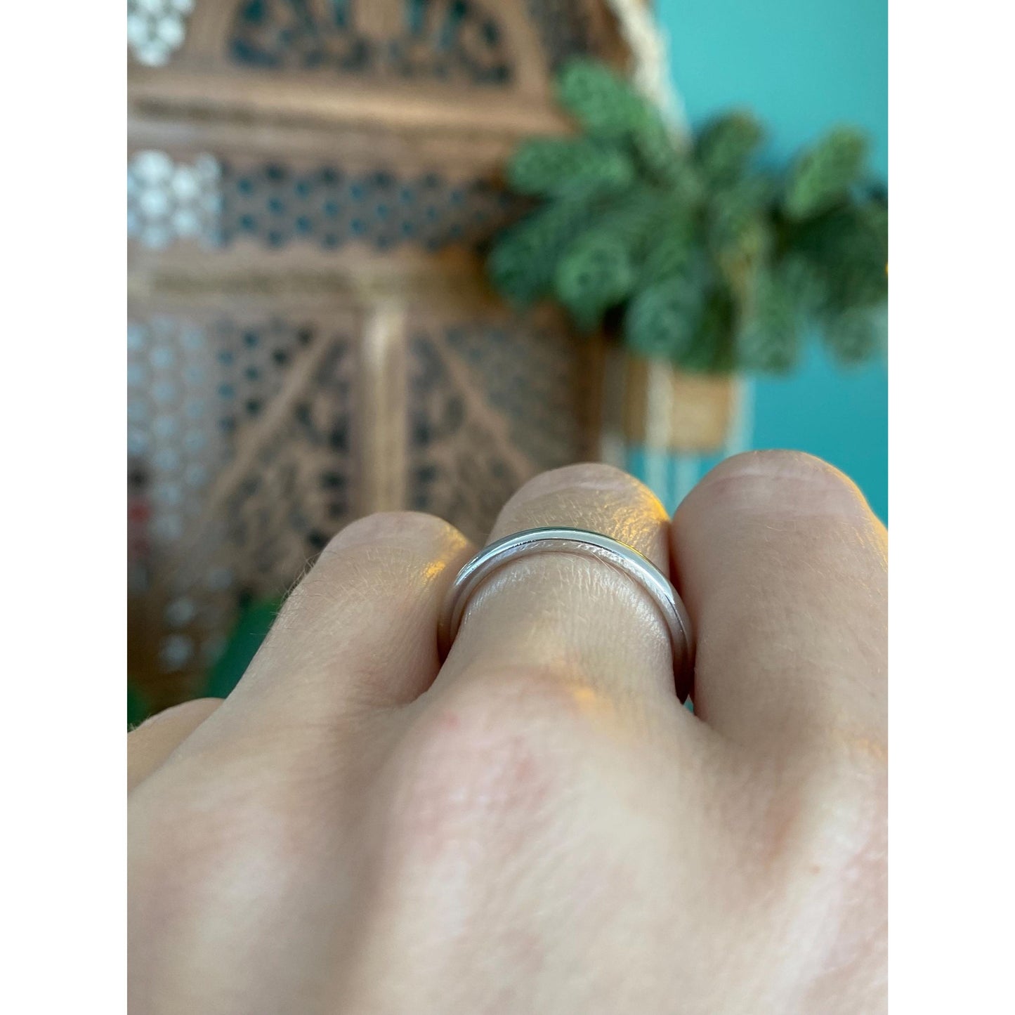 Tiffany & Co. Solid Platinum Ring Band - Size 7.25