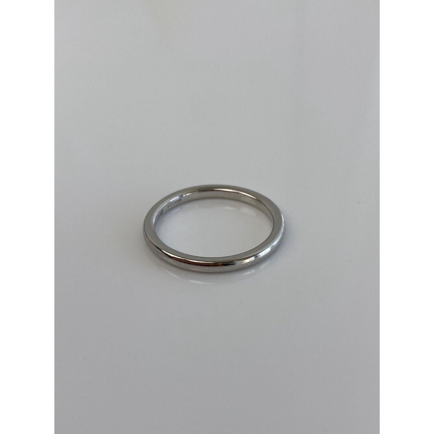 Tiffany & Co. Solid Platinum Ring Band - Size 7.25