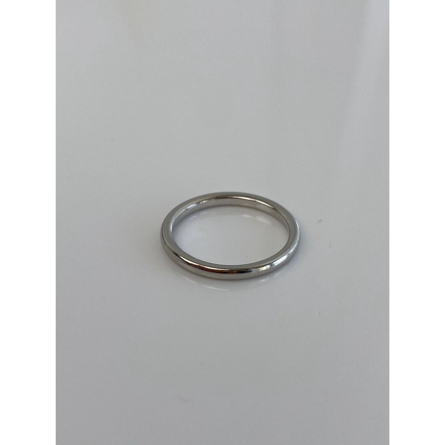 Tiffany & Co. Solid Platinum Ring Band - Size 7.25