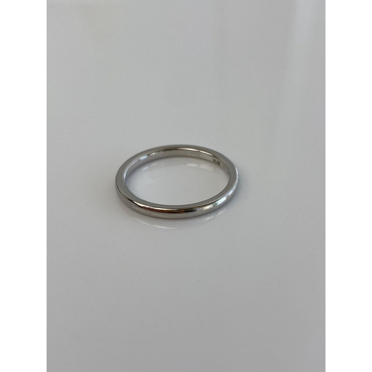 Tiffany & Co. Solid Platinum Ring Band - Size 7.25