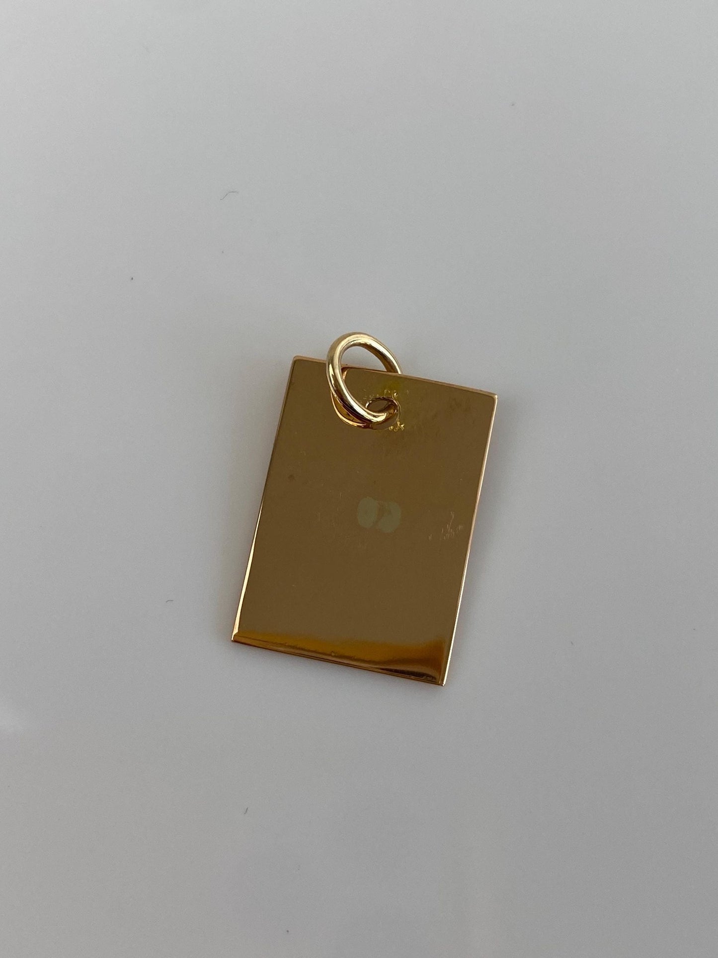 Vintage Solid 18k Yellow Gold Initials 'CD' Engraved Charm