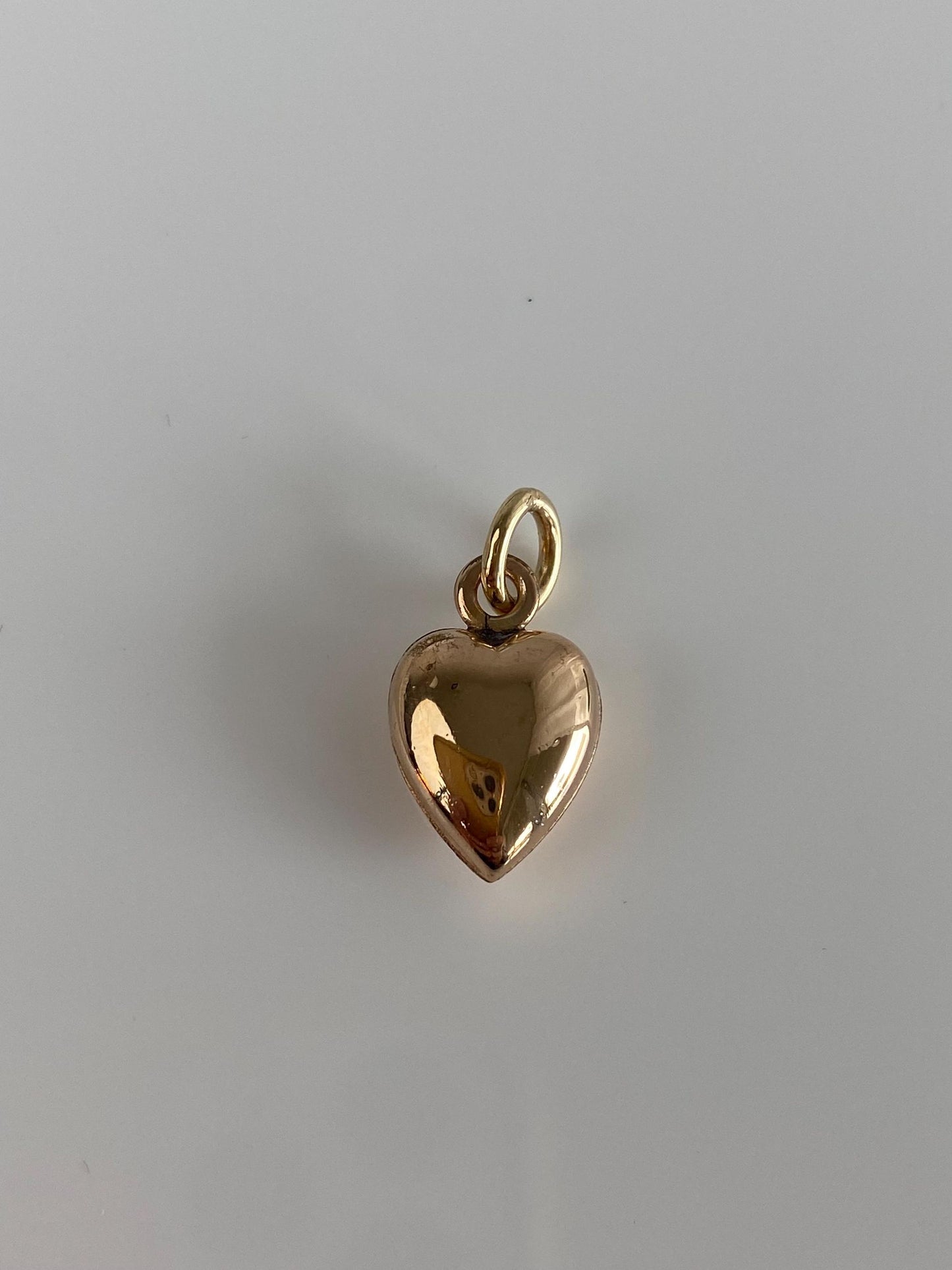 Vintage 10k Yellow Gold Puffy Heart Charm