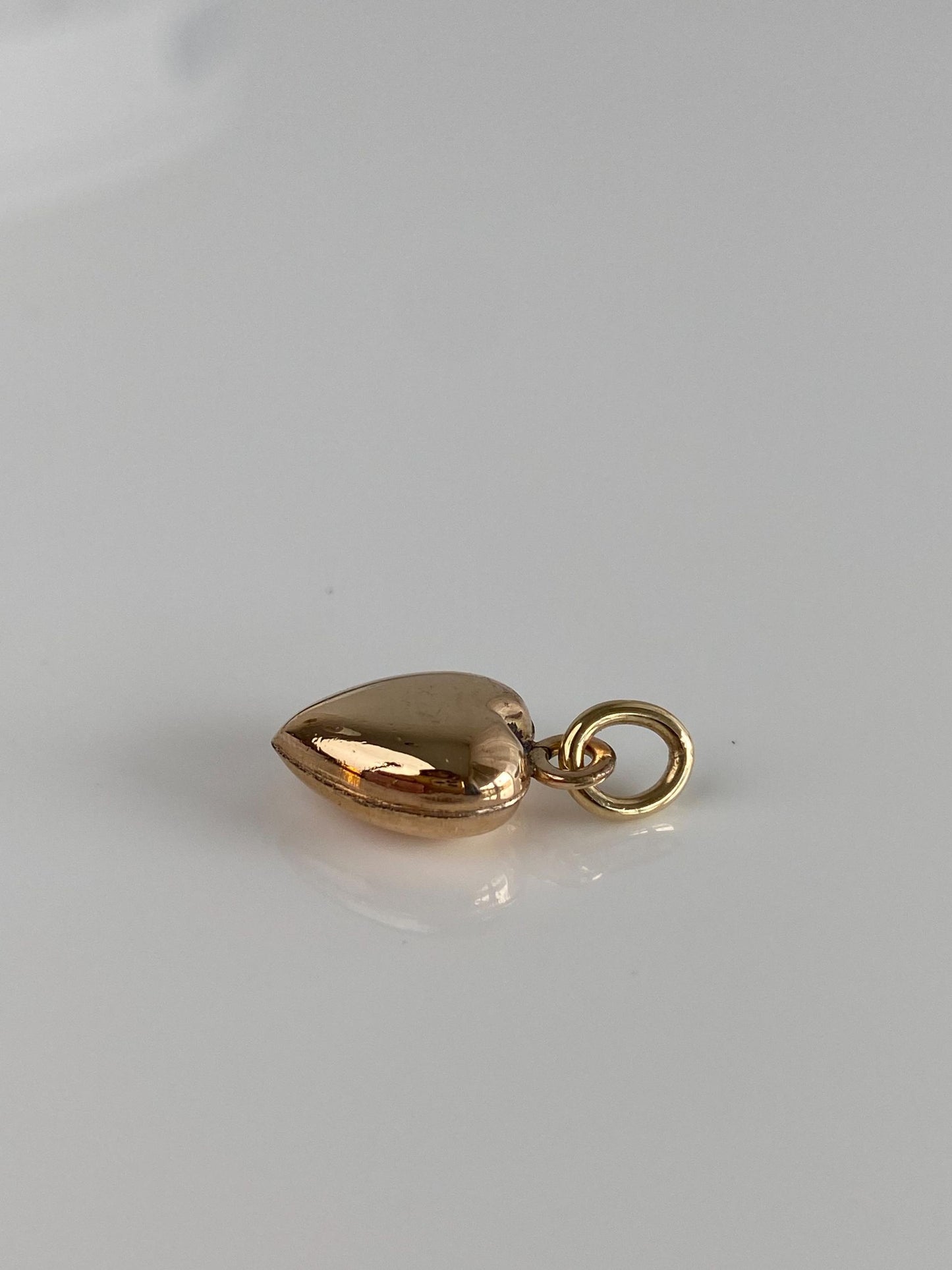 Vintage 10k Yellow Gold Puffy Heart Charm