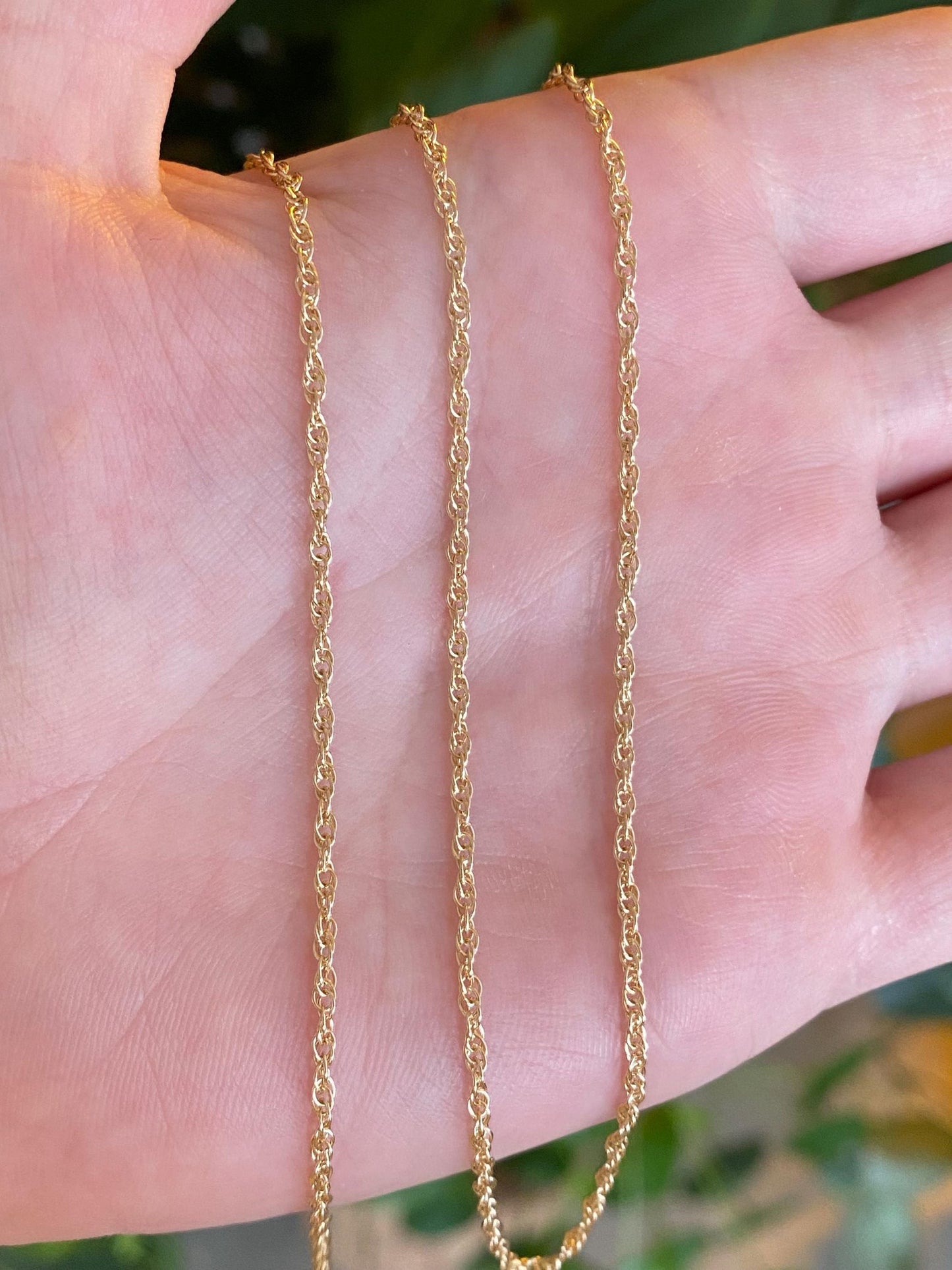 Vintage Solid 14k Yellow Gold Chain Necklace - 18 inches