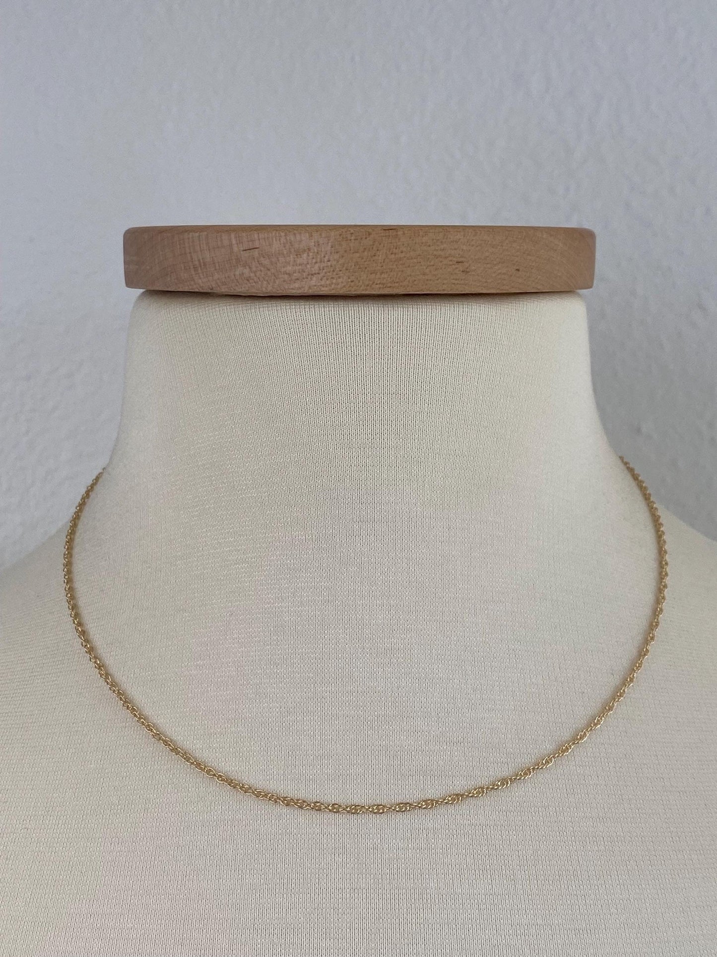 Vintage Solid 14k Yellow Gold Chain Necklace - 18 inches