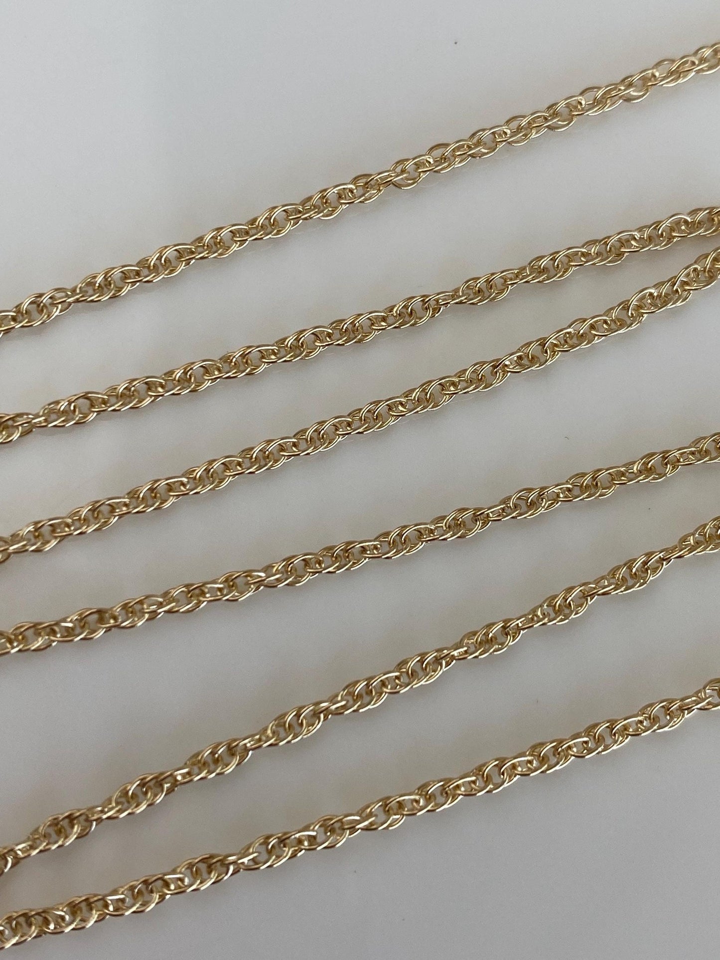 Vintage Solid 14k Yellow Gold Chain Necklace - 18 inches