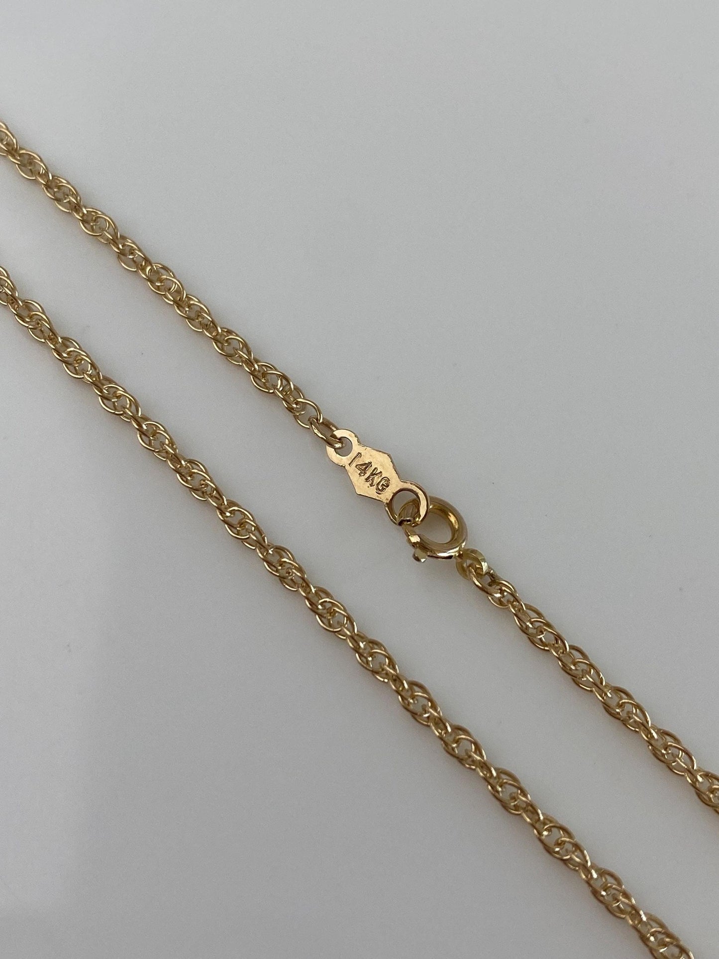 Vintage Solid 14k Yellow Gold Chain Necklace - 18 inches