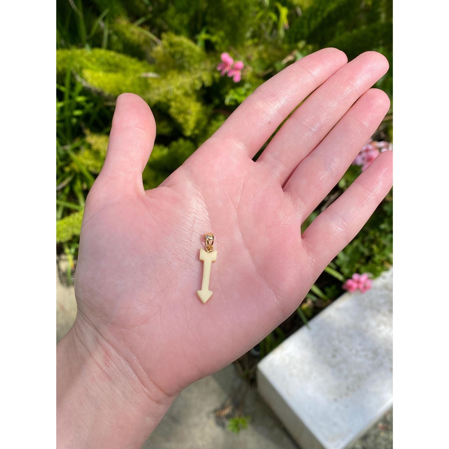 Vintage Solid 14k Yellow Gold Arrow Charm