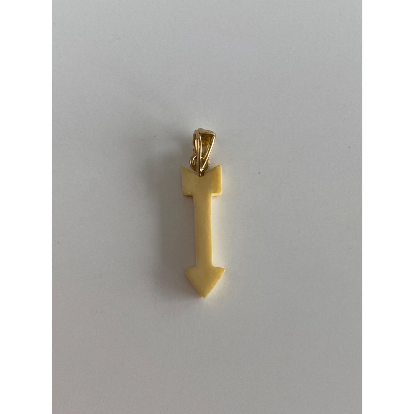 Vintage Solid 14k Yellow Gold Arrow Charm