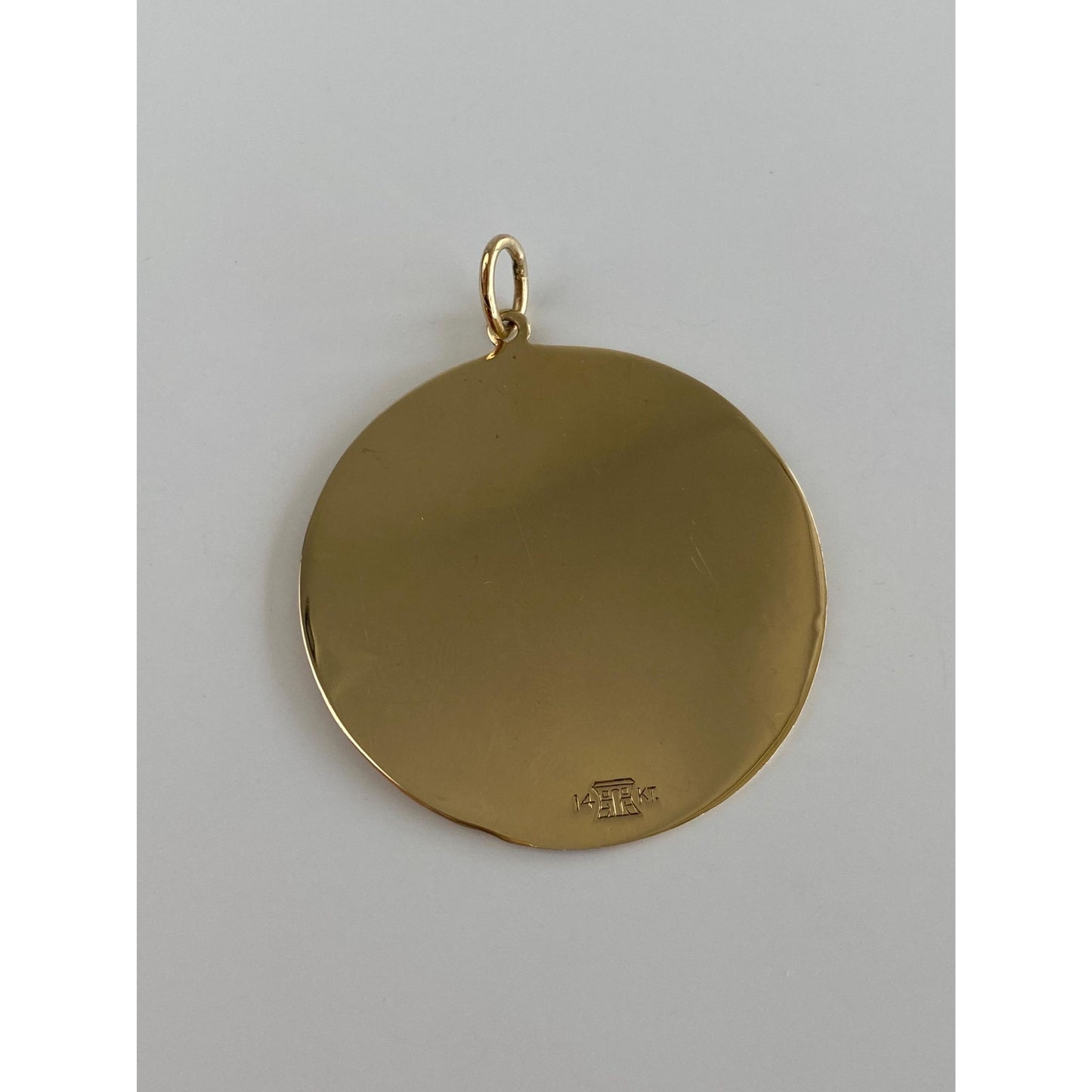 Solid 14k Yellow Gold Colored Enamel Flowers Initial 'W' Charm