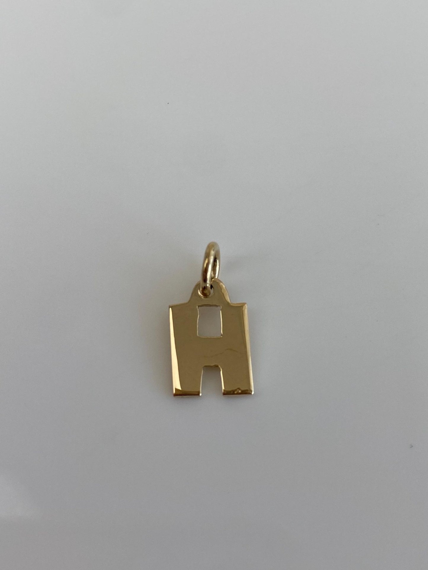Vintage Solid 14k Yellow Gold Initial "H" Charm