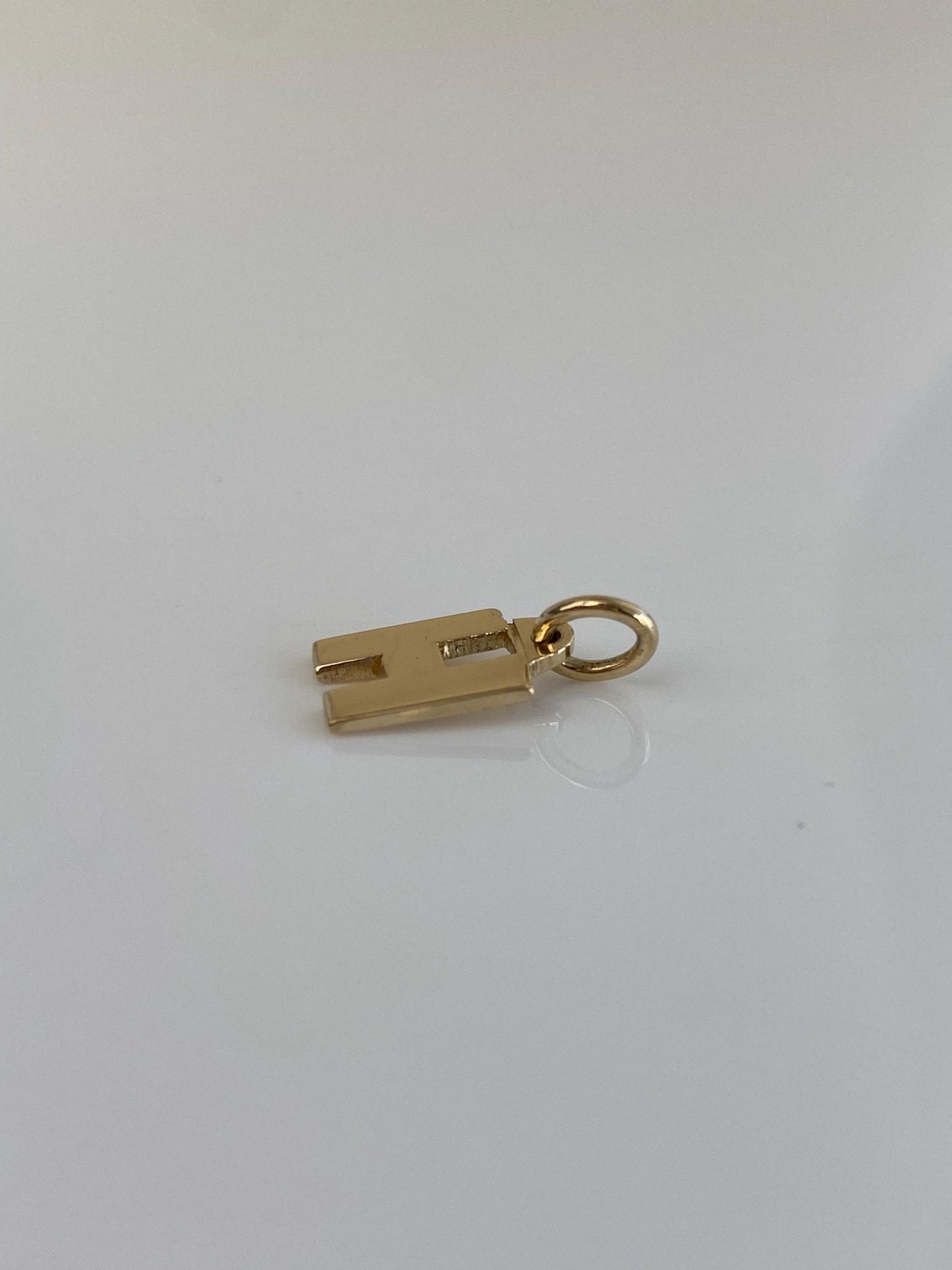 Vintage Solid 14k Yellow Gold Initial "H" Charm