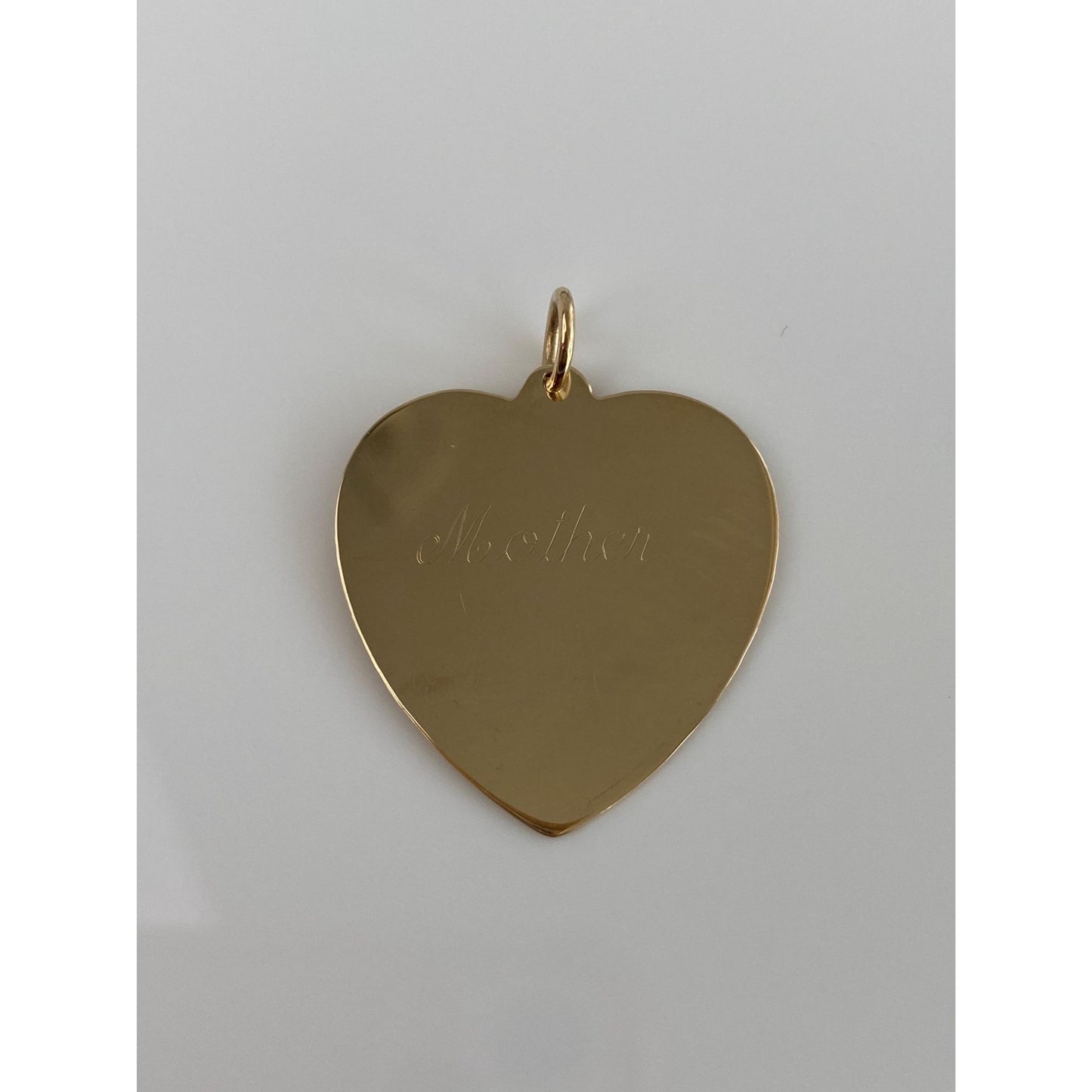 Vintage Solid 14k Yellow Gold Mother Heart Charm
