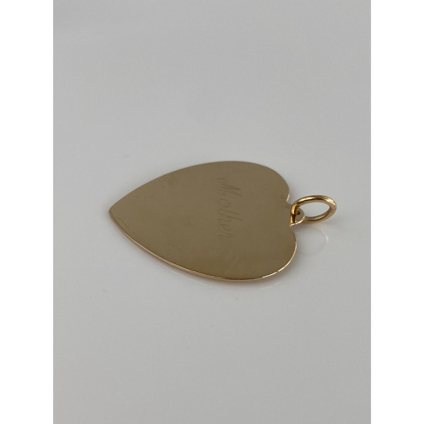Vintage Solid 14k Yellow Gold Mother Heart Charm