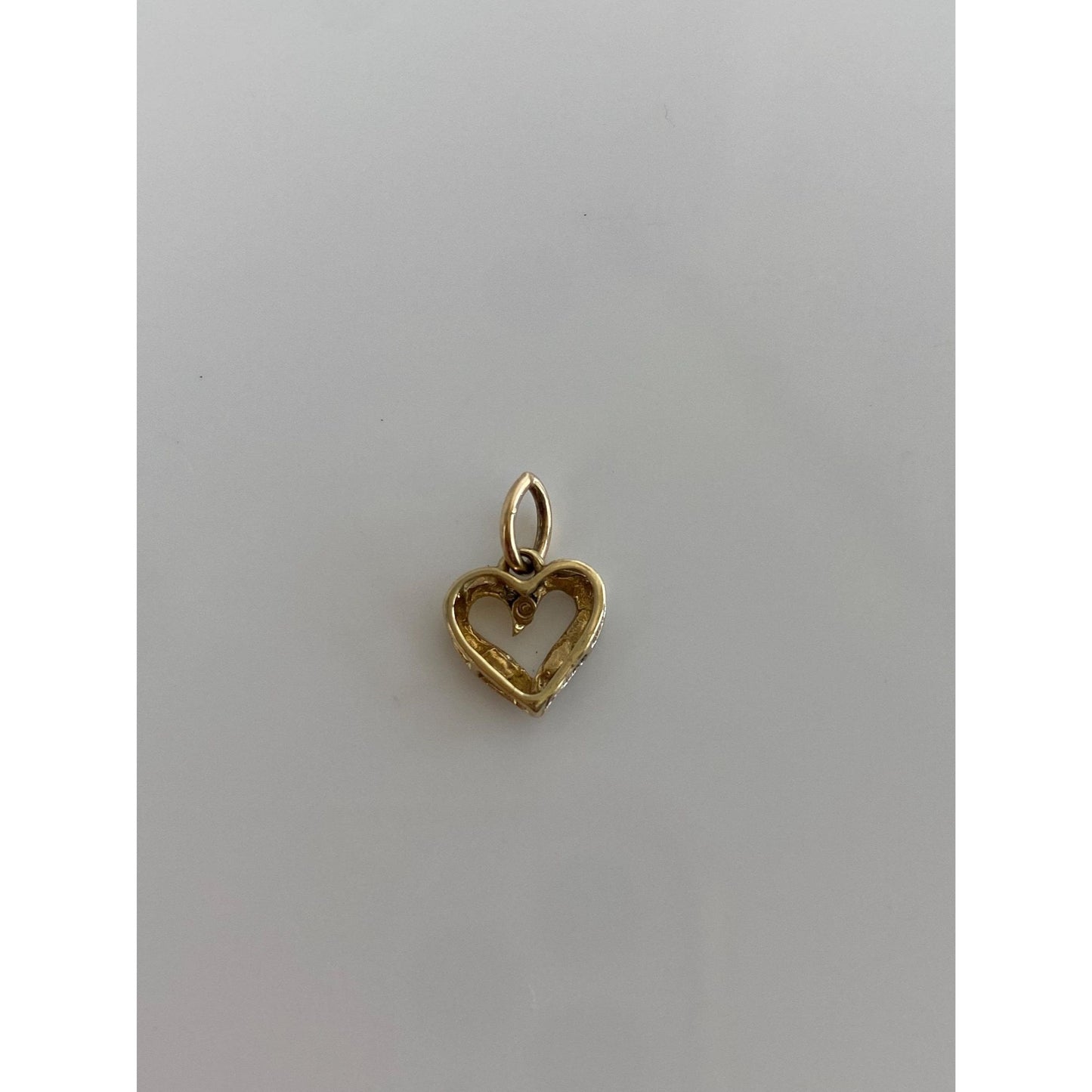 Solid 10k Yellow Gold Little Heart Charm
