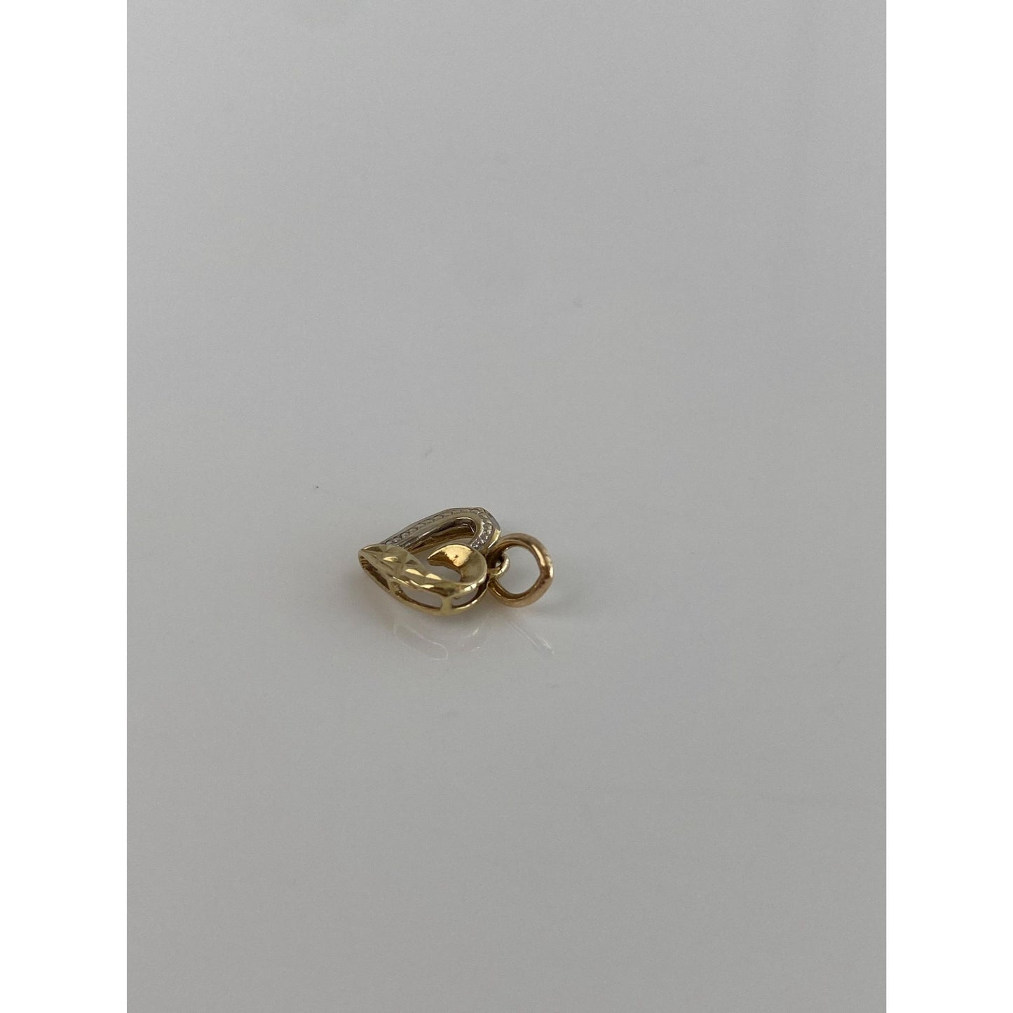 Solid 10k Yellow Gold Little Heart Charm