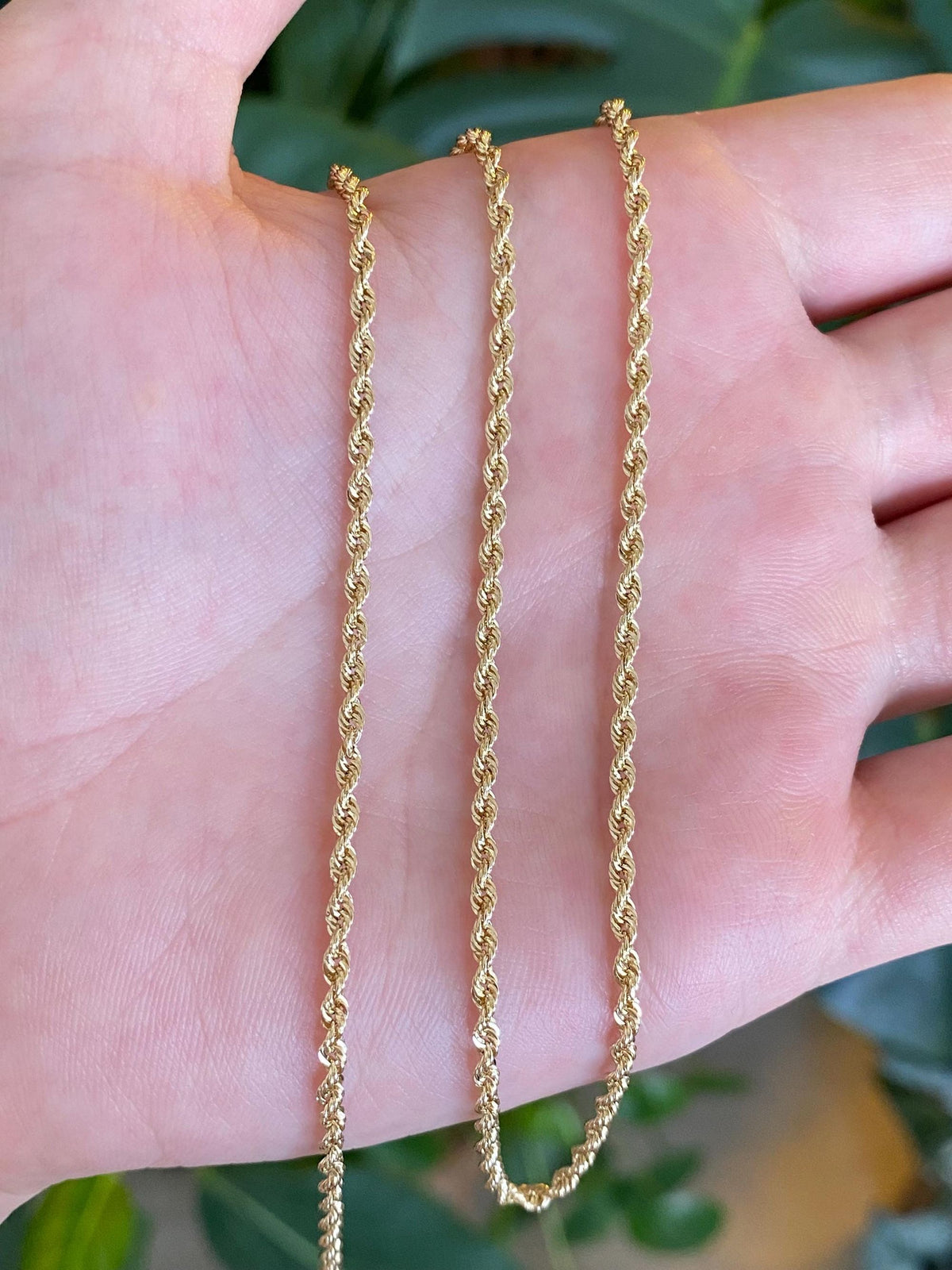 Vintage 14k Yellow Gold Rope Chain Necklace - 18.75 inches