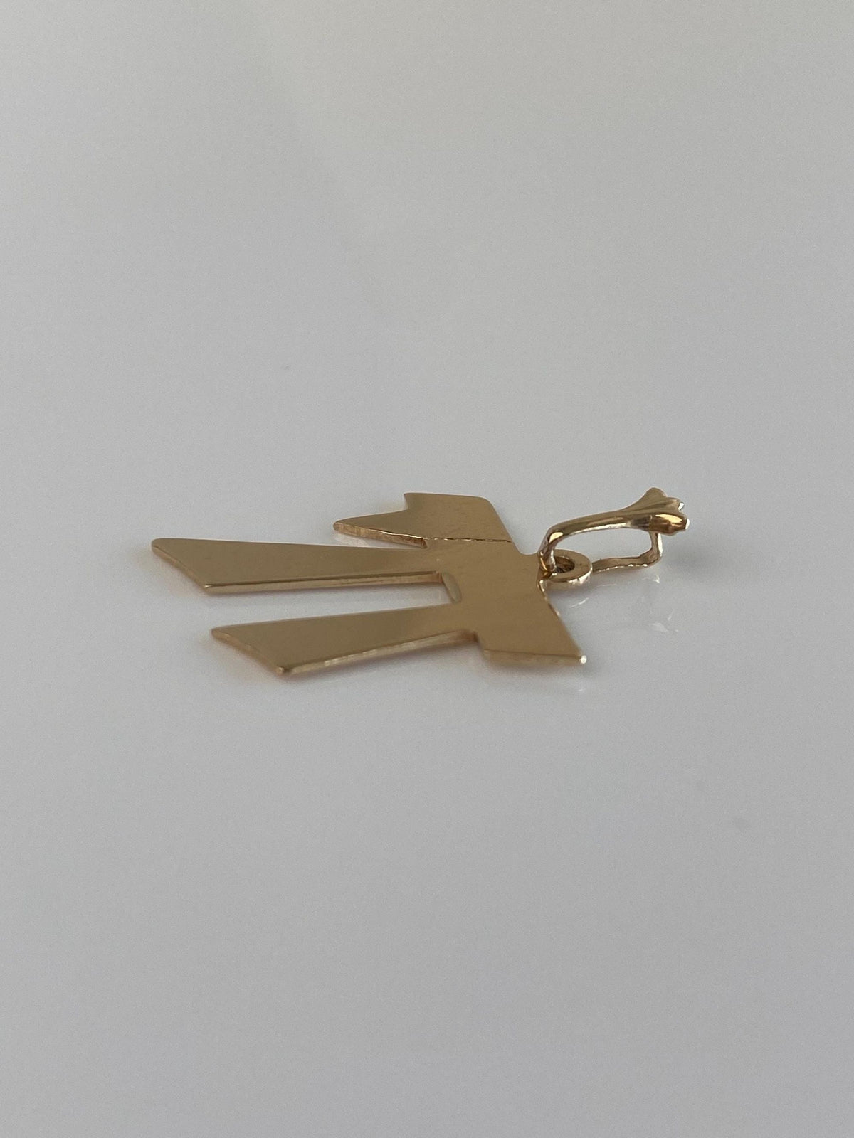 Vintage Solid 14k Yellow Gold Chai Symbol Charm