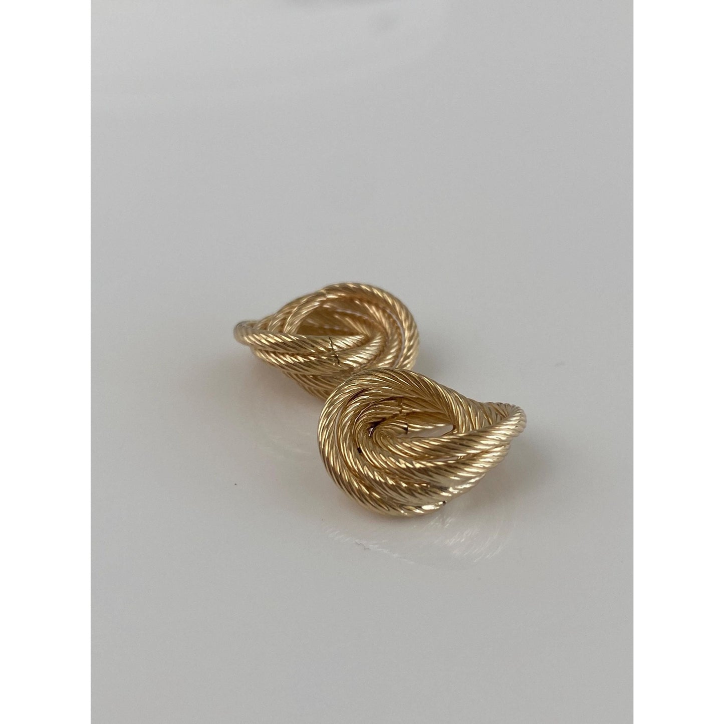 Vintage 14k Yellow Gold Twist Earring Jackets