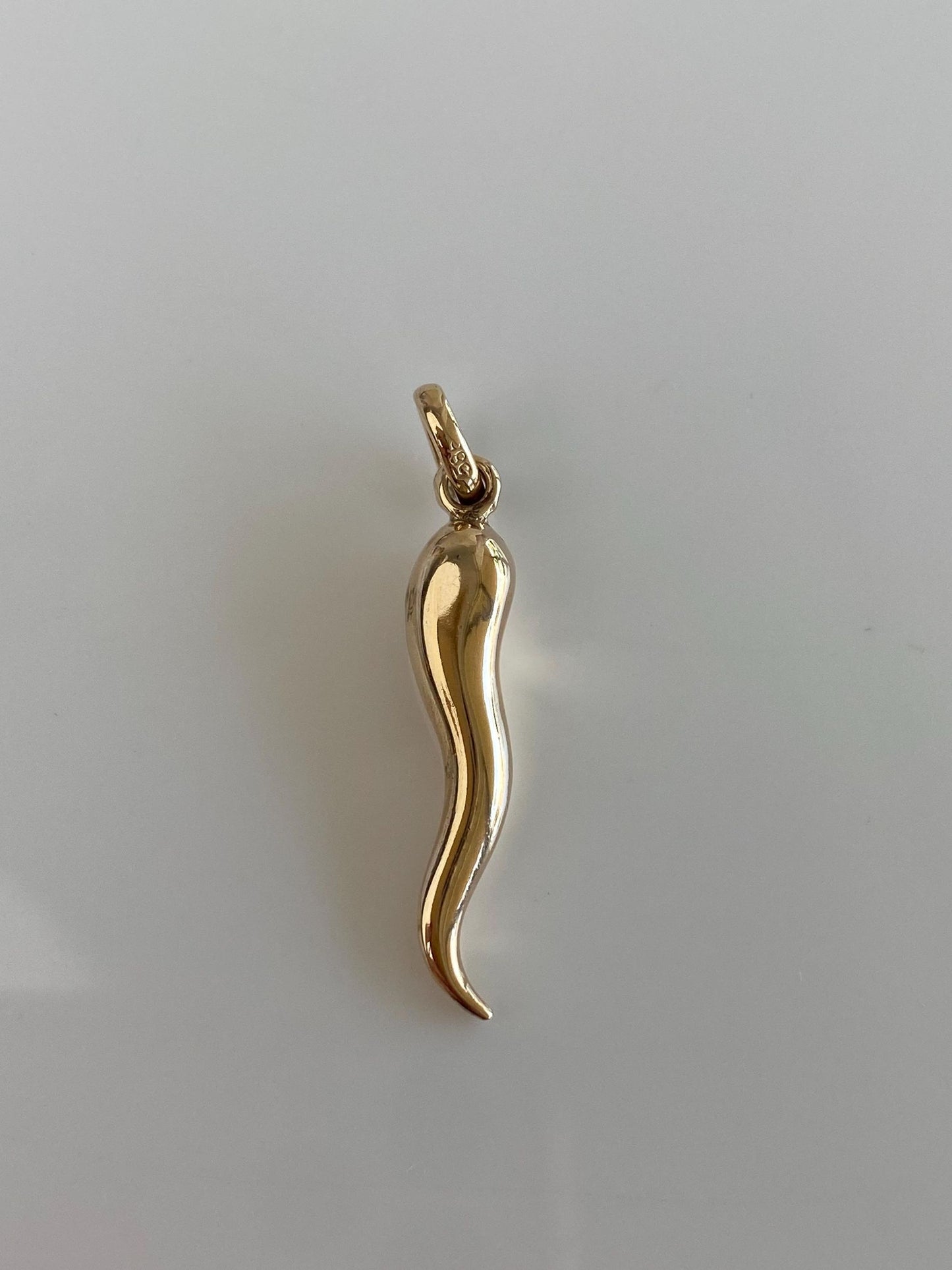 Vintage 14k Yellow Gold Italian Horn Charm