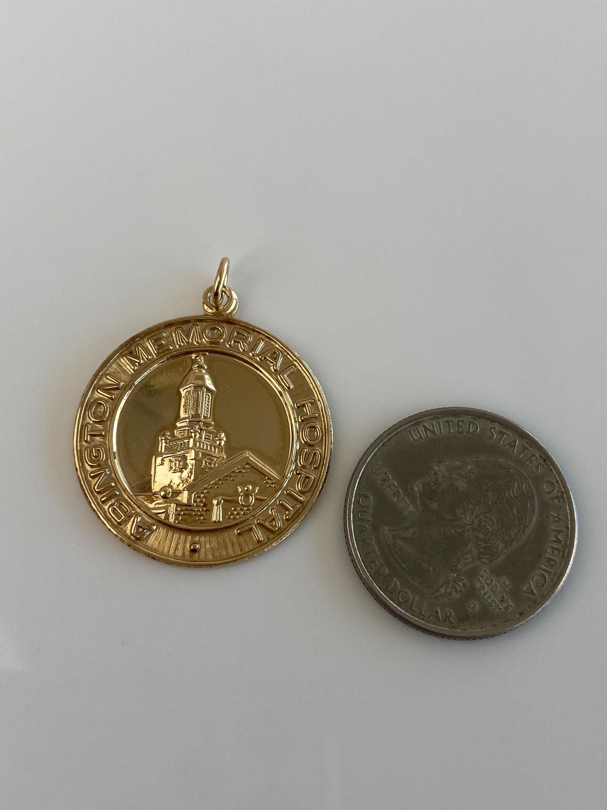 Vintage Solid 14k Yellow Gold Abington Memorial Hospital Charm