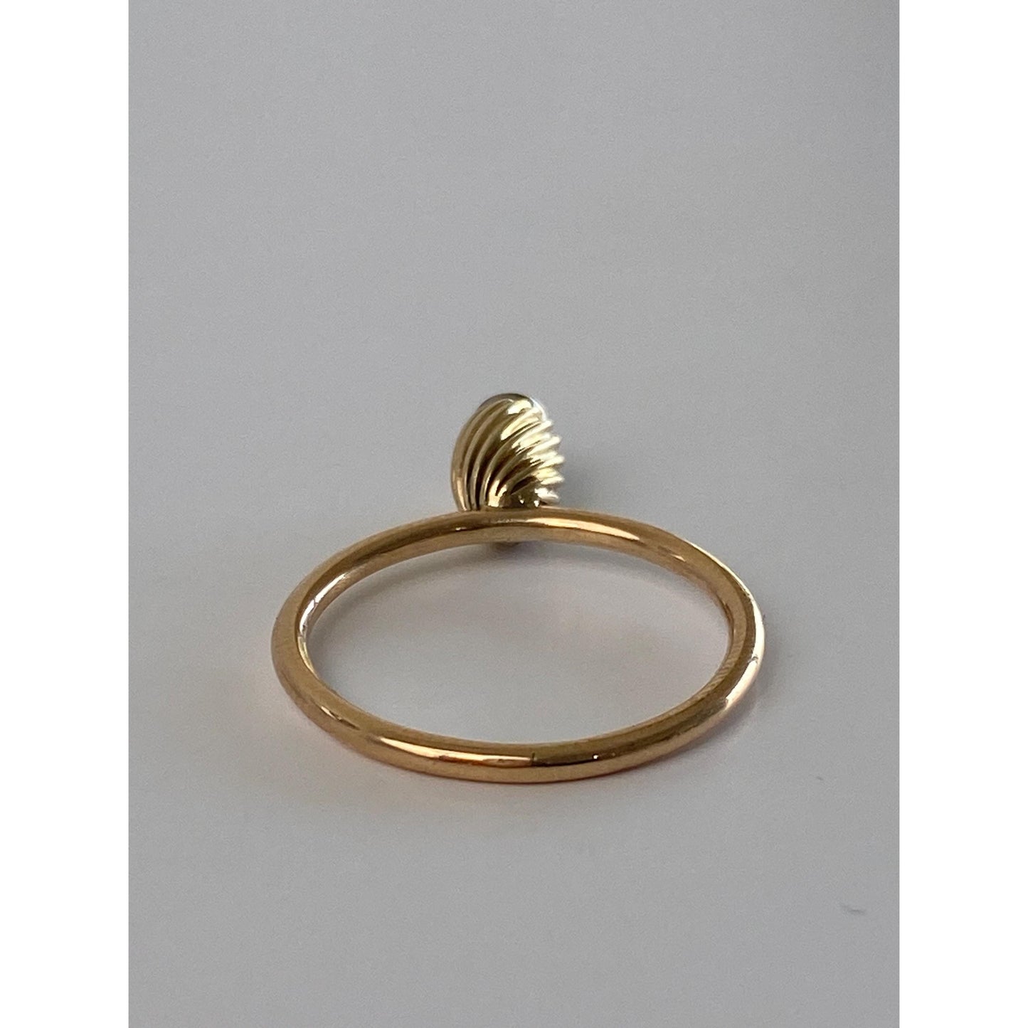 Vintage Solid 14k Yellow Gold Ruby Ring - Size 5.5-5.75