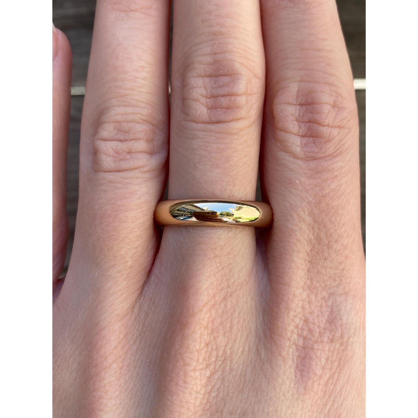 Vintage Solid 14k Yellow Gold Ring Band - Size 9.75-10