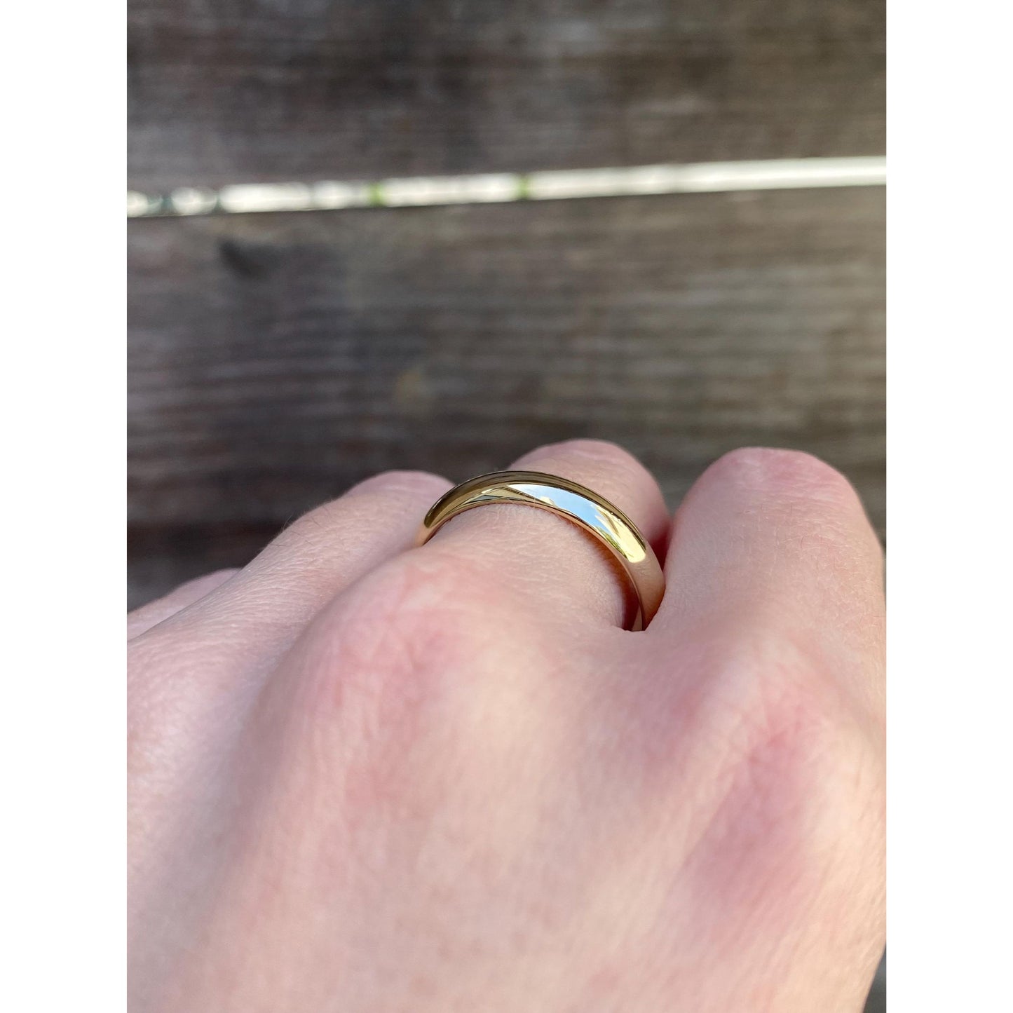 Vintage Solid 14k Yellow Gold Ring Band - Size 9.75-10