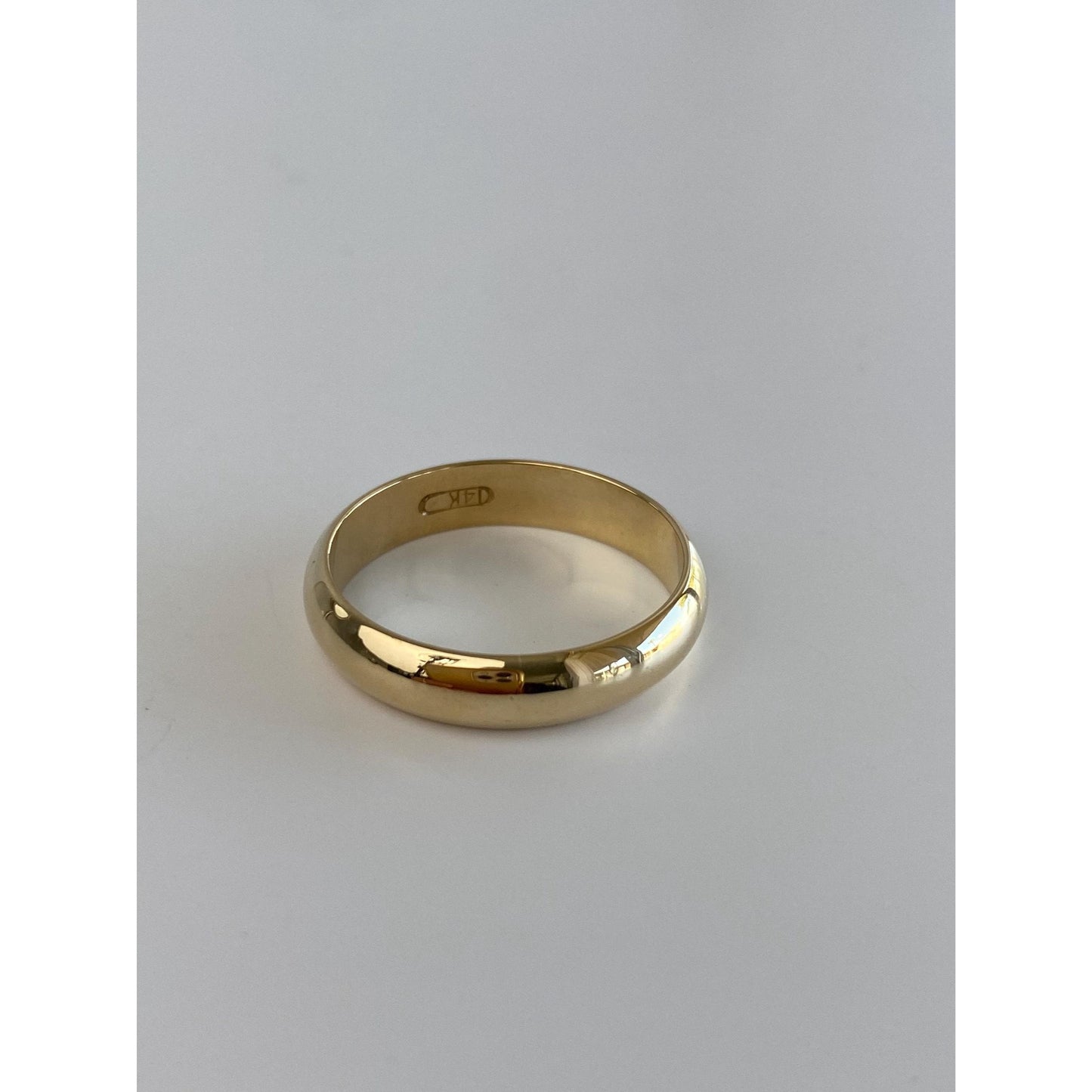 Vintage Solid 14k Yellow Gold Ring Band - Size 9.75-10