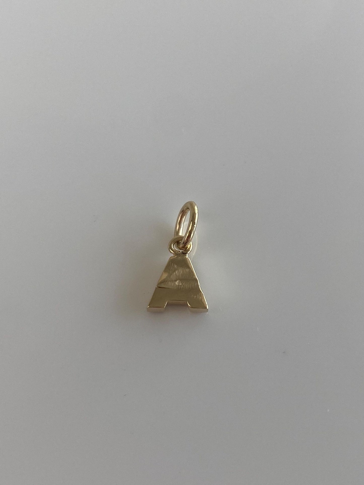 Vintage Solid 10k Yellow Gold Seed Pearls Initial 'A' Charm