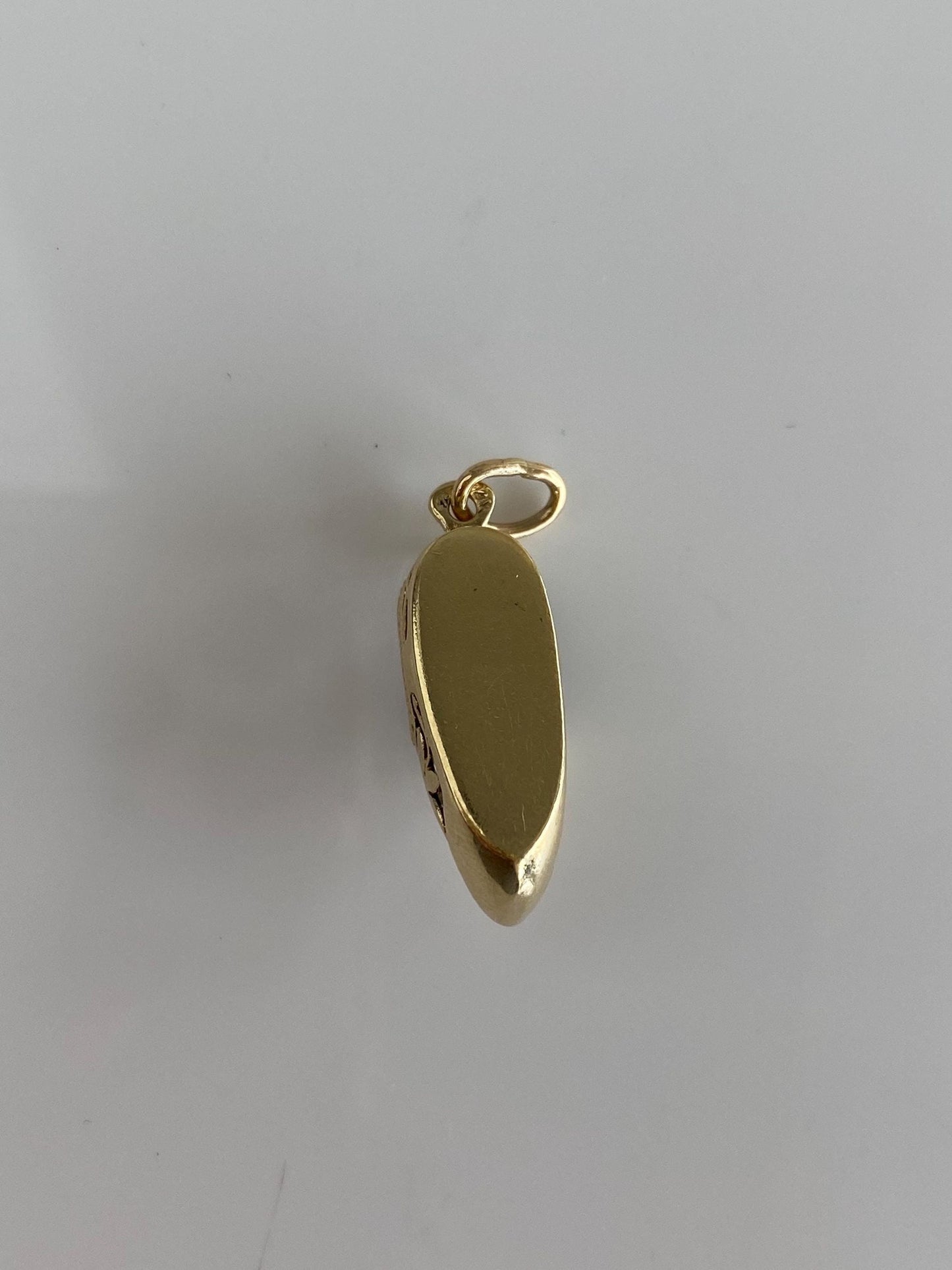 Vintage Solid 14k Yellow Gold Open Work Slipper Shoe Charm